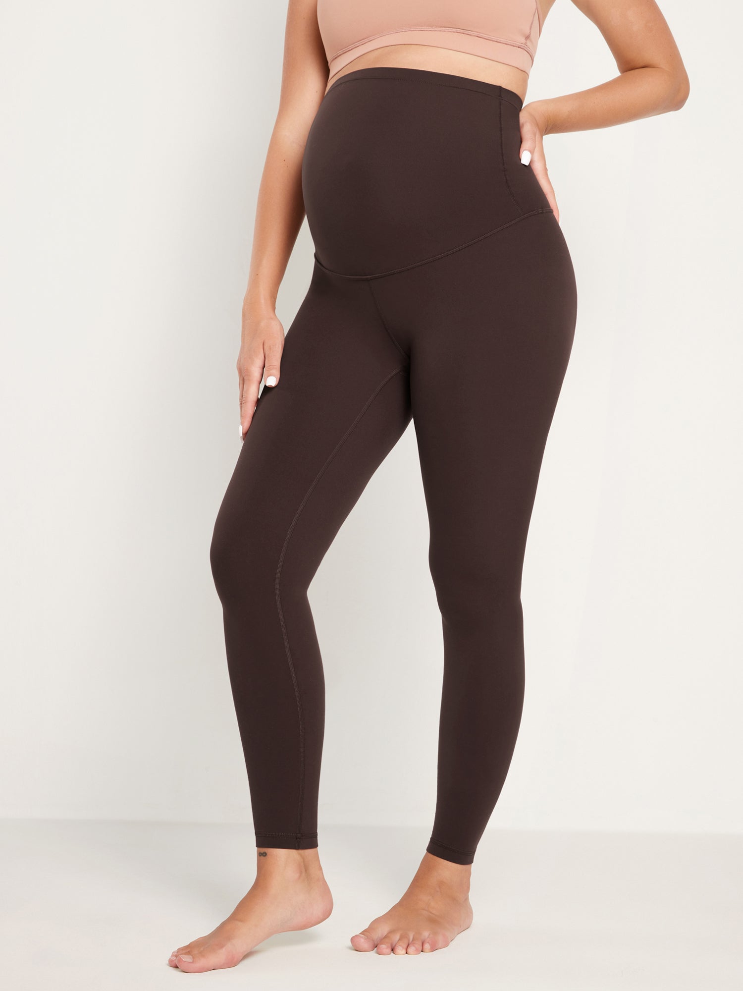 Natrelax® Maternity Leggings 28" - Super High Waist Hot Fudge Brown