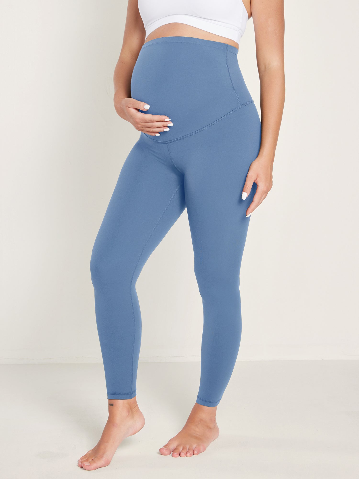 Natrelax® Maternity Leggings 28" - Super High Waist Oasis Blue