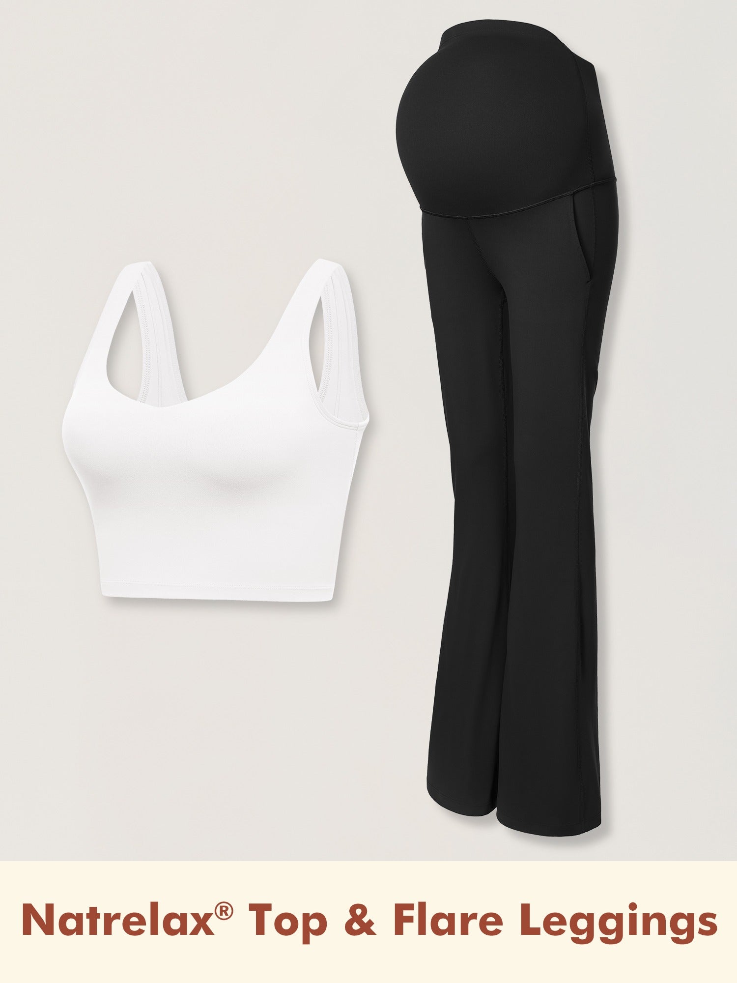 Natrelax® Nursing Crop Top & Flare Leggings