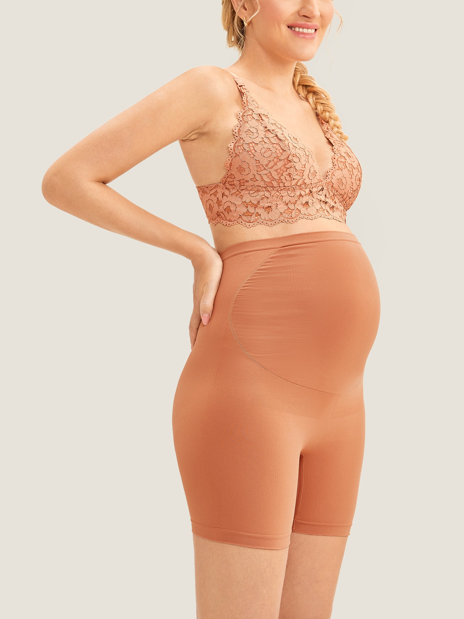 High Waist Shapewear Maternity Shorts|Seamless Sun Kissed