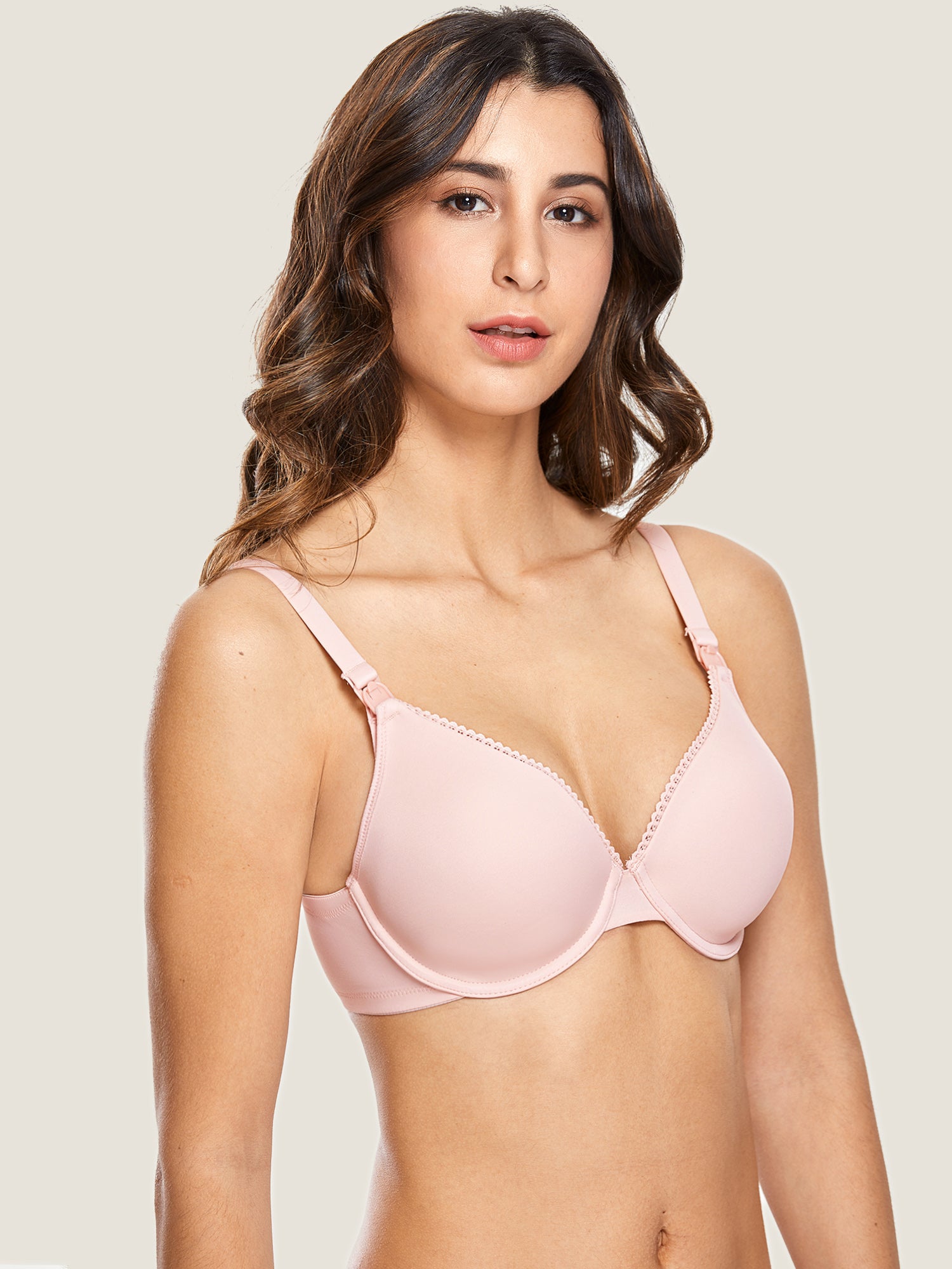Underwired Support Nursing Bra Gentle Rose