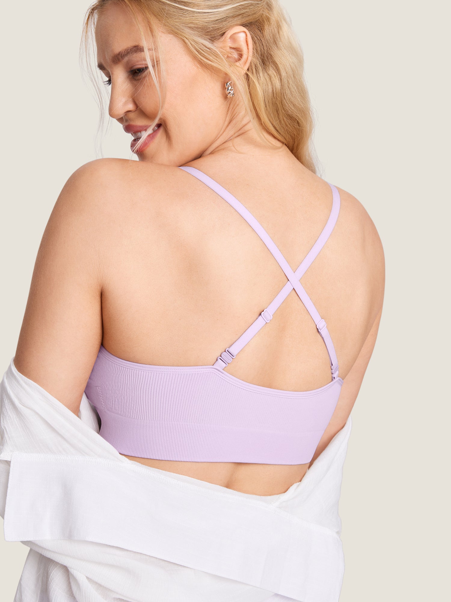 Ribbed Scoop Nursing Bralette Orchid Hush