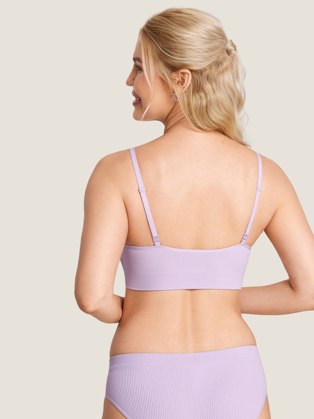 Ribbed Scoop Nursing Bralette Orchid Hush