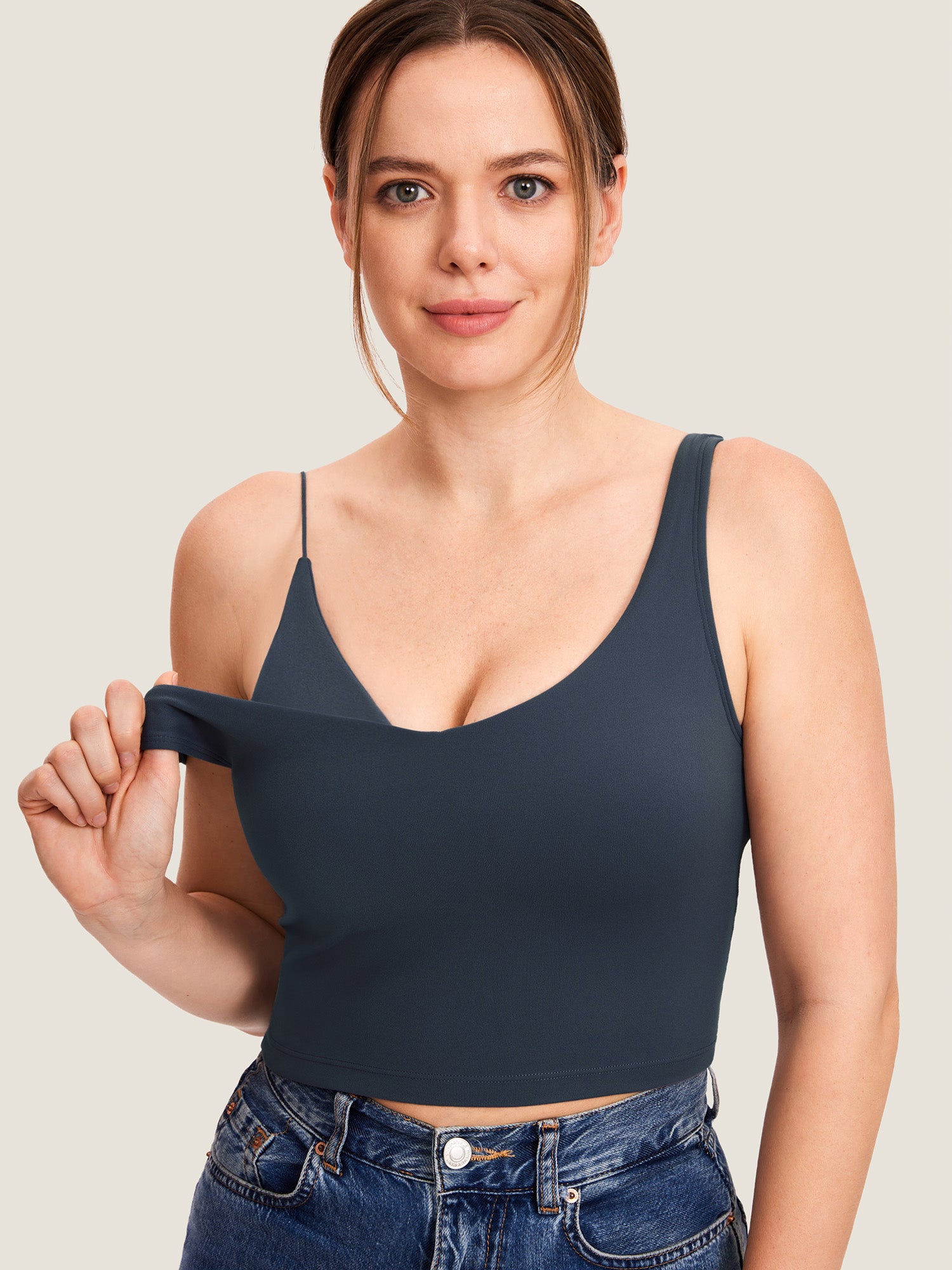 Natrelax™ Nursing Crop Tank Top Twilight Blue