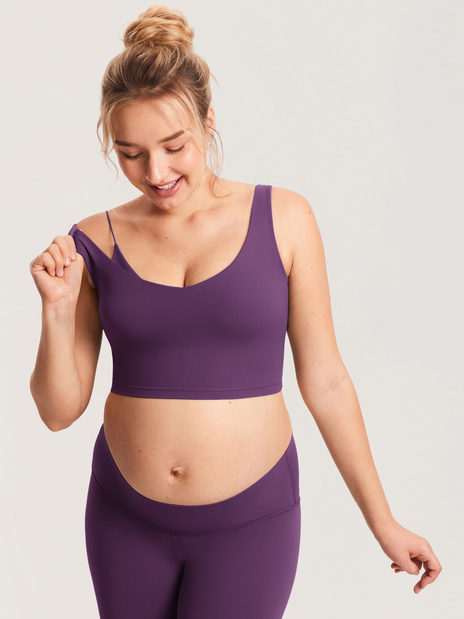 Natrelax® Nursing Crop Tank Top Deep Purple