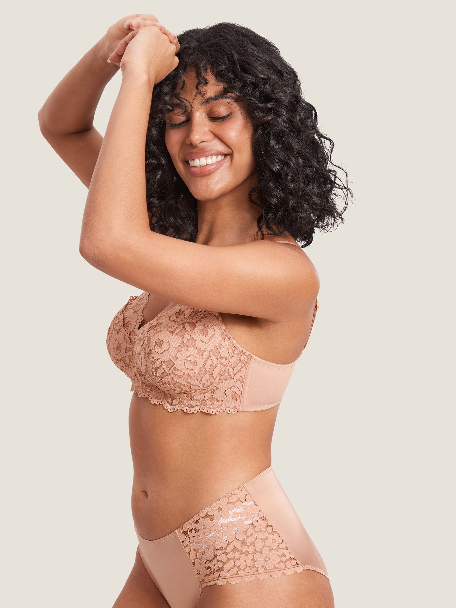 Cotton Lining Hands Free Pumping Bra Cream Coffee