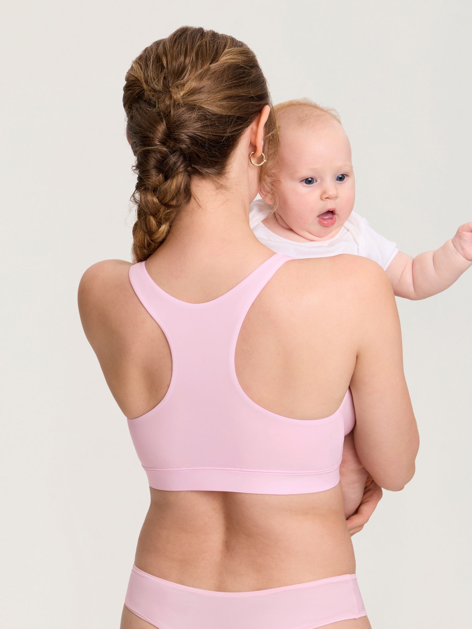 Inbarely® Crossover Racerback Nursing Bra Sweet Pink