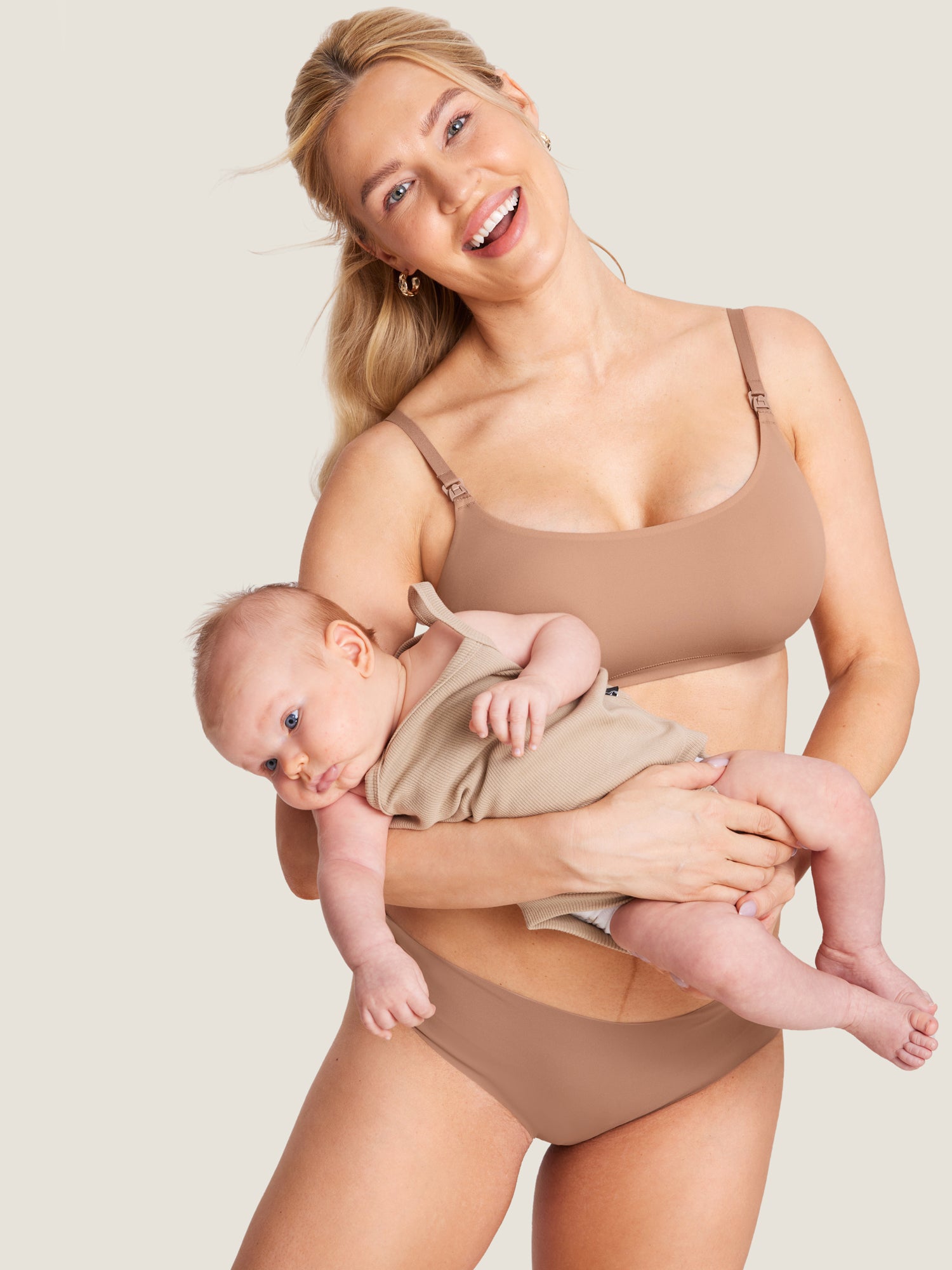 Inbarely® Scoop Nursing Bra Gravel Beige