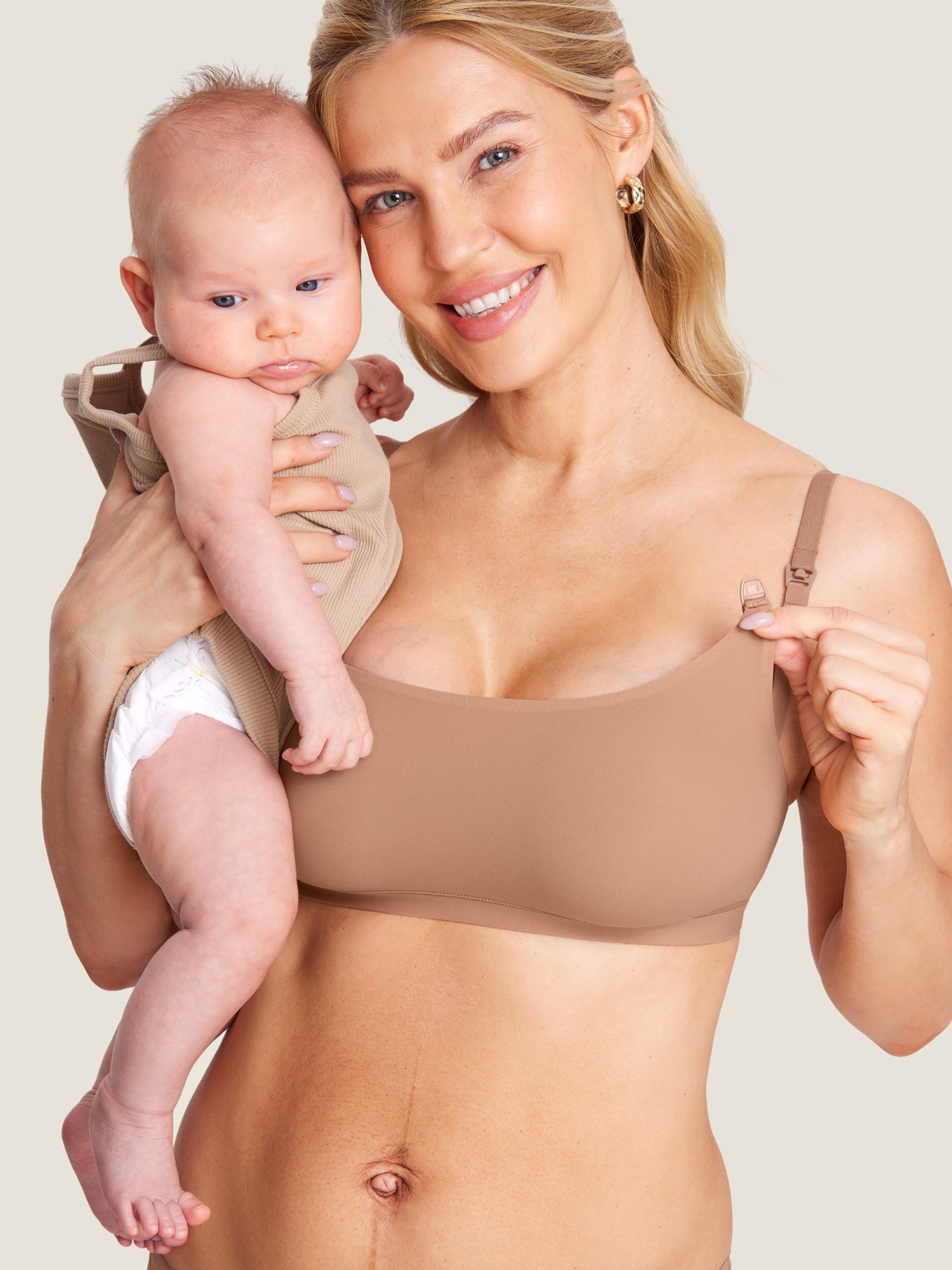 Inbarely® Scoop Nursing Bra Gravel Beige