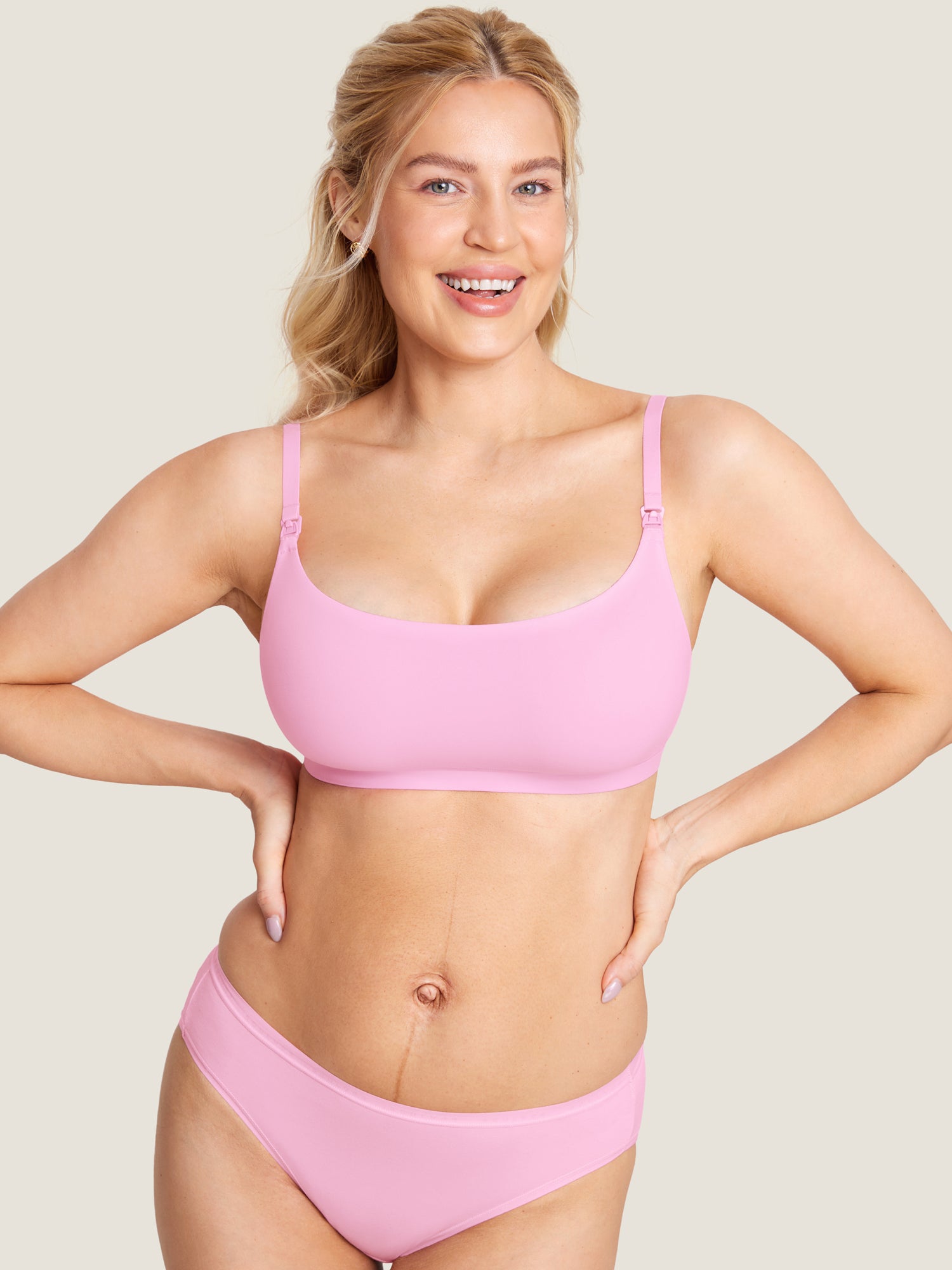 Inbarely® Scoop Nursing Bra Candy Pink