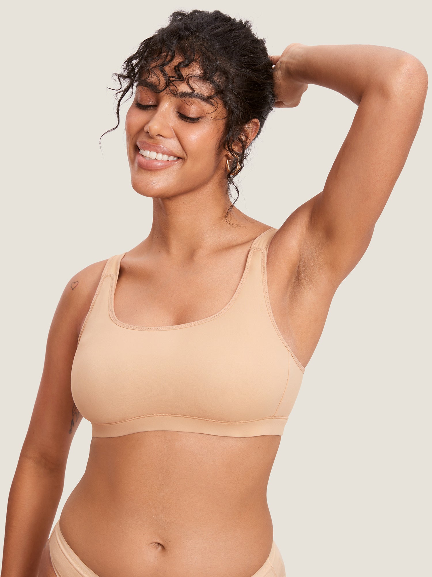 Natrelax™ Velcro All-in-One Nursing & Pumping Bra Warm Beige