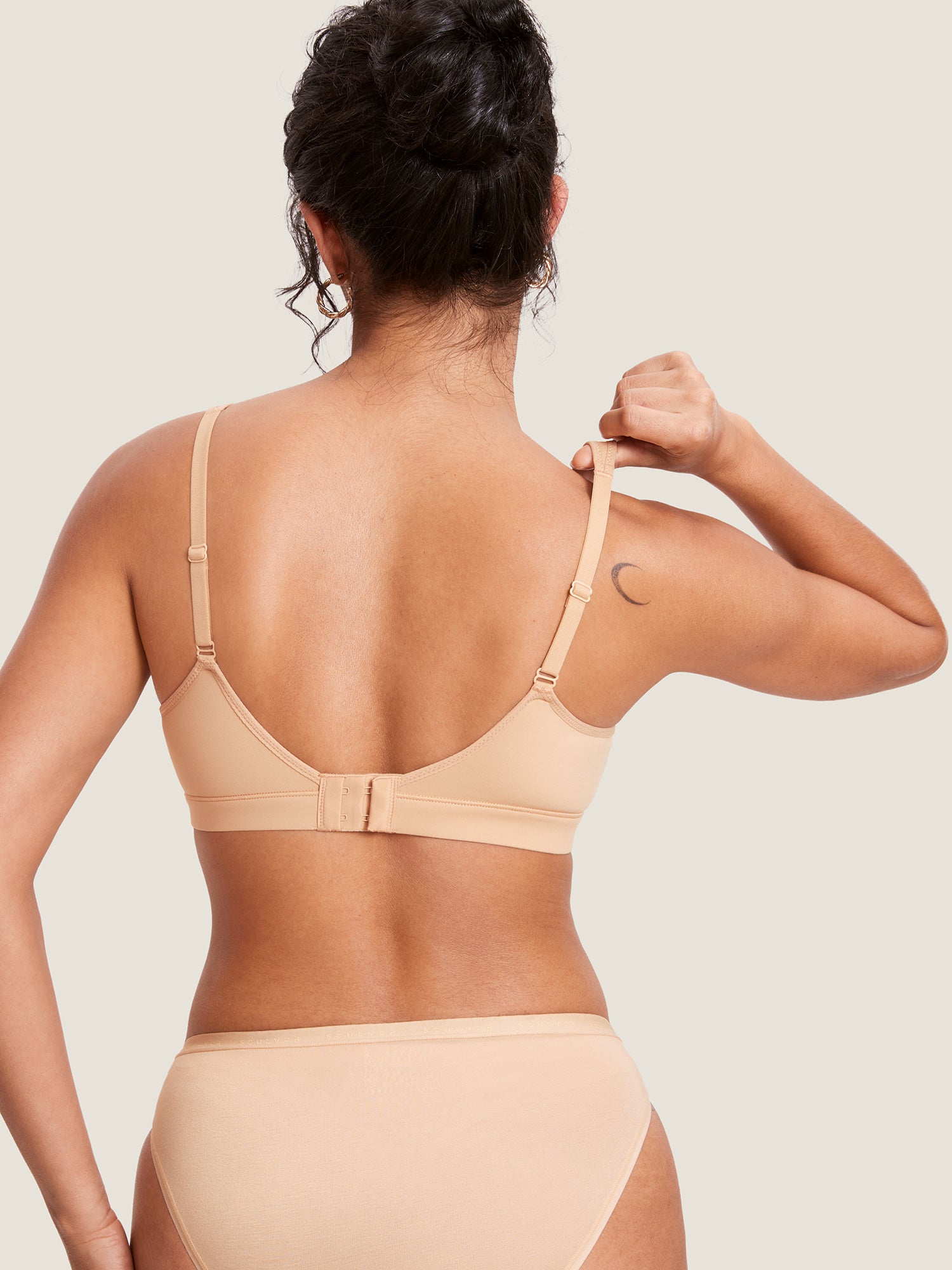 Natrelax™ Velcro All-in-One Nursing & Pumping Bra Warm Beige