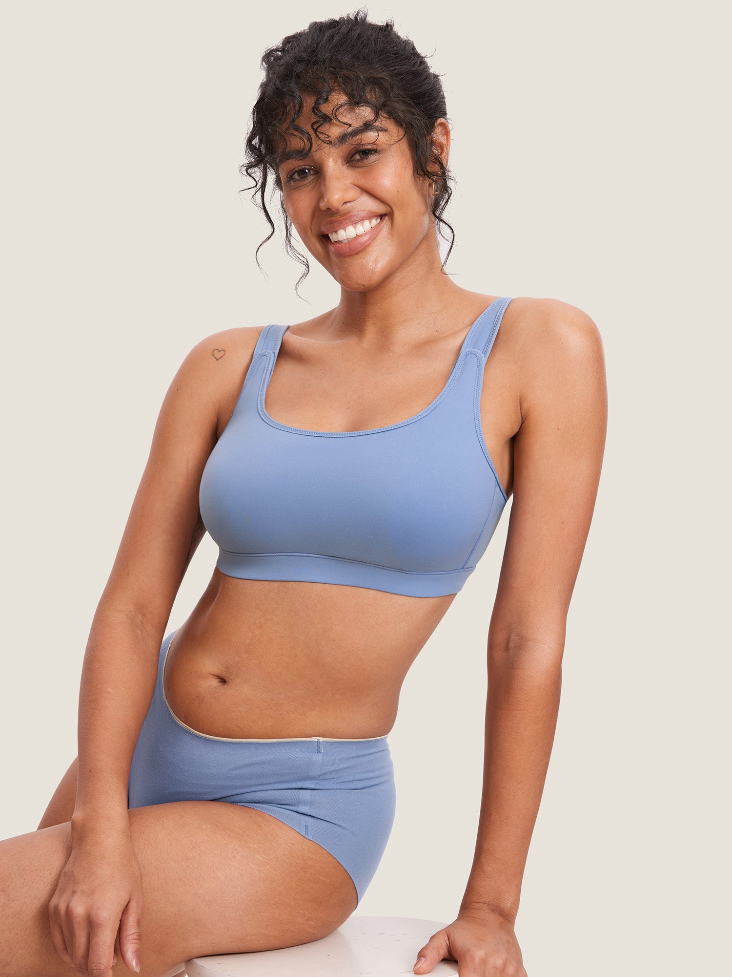 Natrelax™ Velcro All-in-One Nursing & Pumping Bra Frost Blue