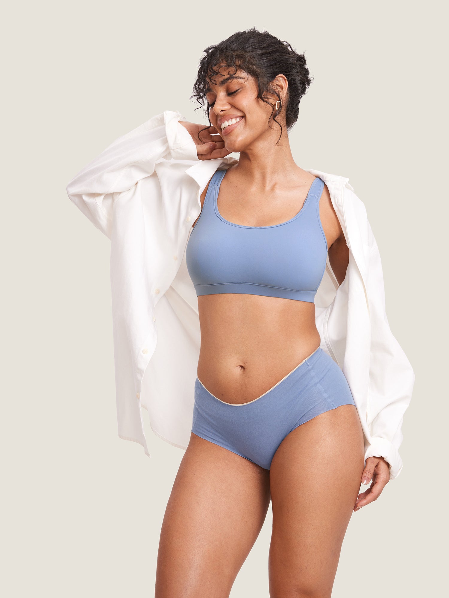 Natrelax® Velcro All-in-One Nursing & Pumping Bra Frost Blue