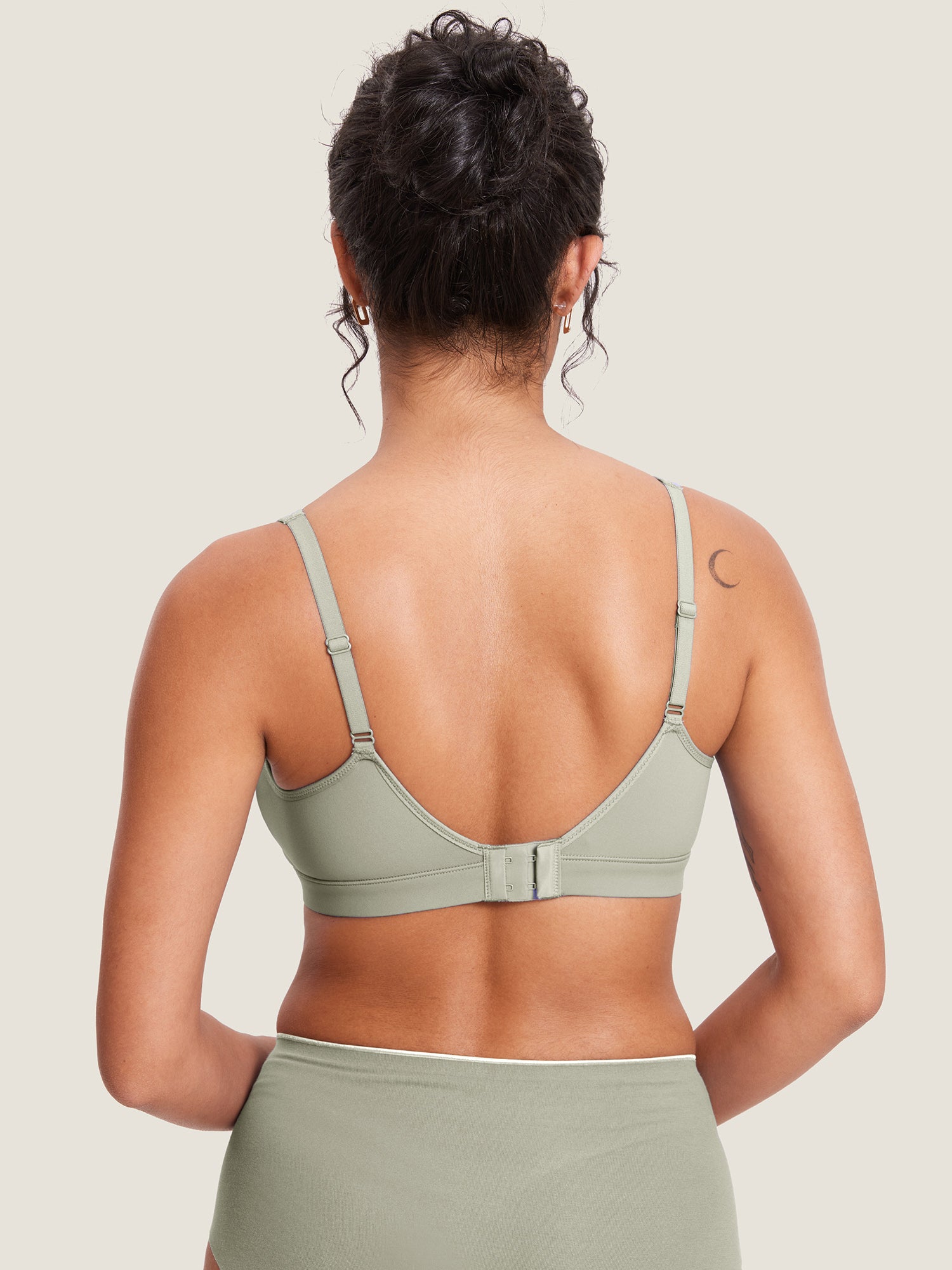 Natrelax™ Velcro All-in-One Nursing & Pumping Bra Light Greenish Gray