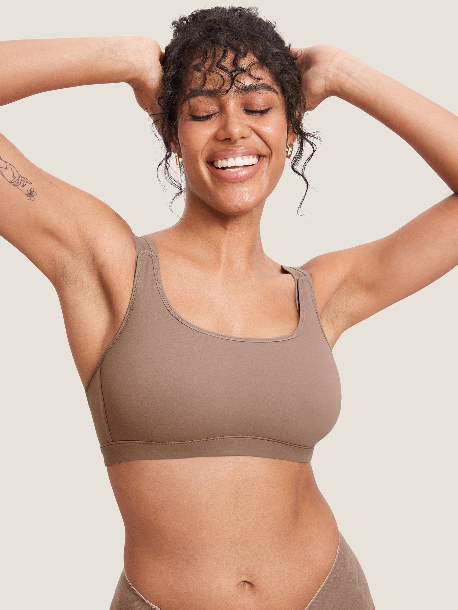 Natrelax™ Velcro All-in-One Nursing & Pumping Bra Latte Coffee