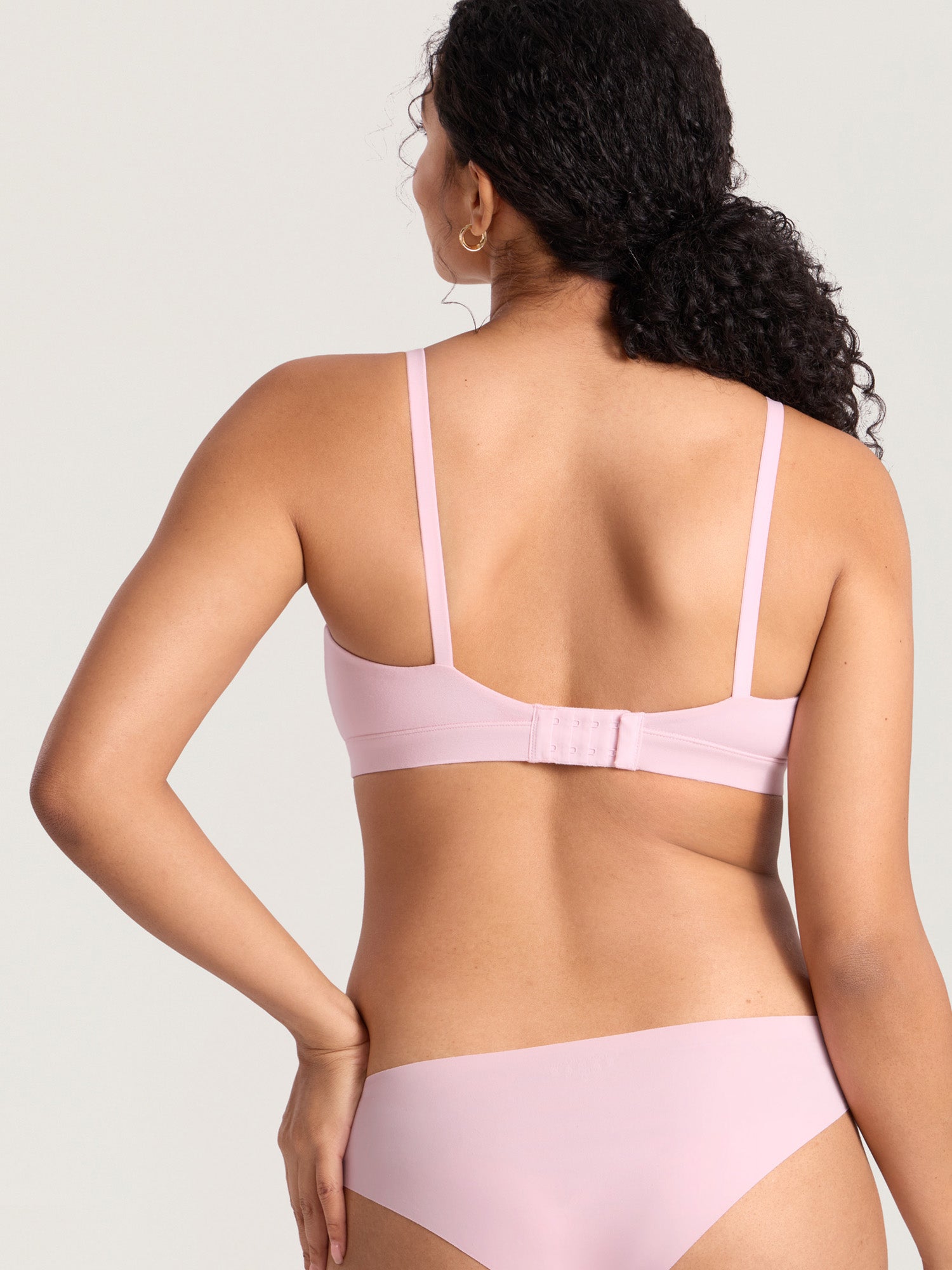 Cotton Lace Trim Nursing Bralette Strawberry Pink