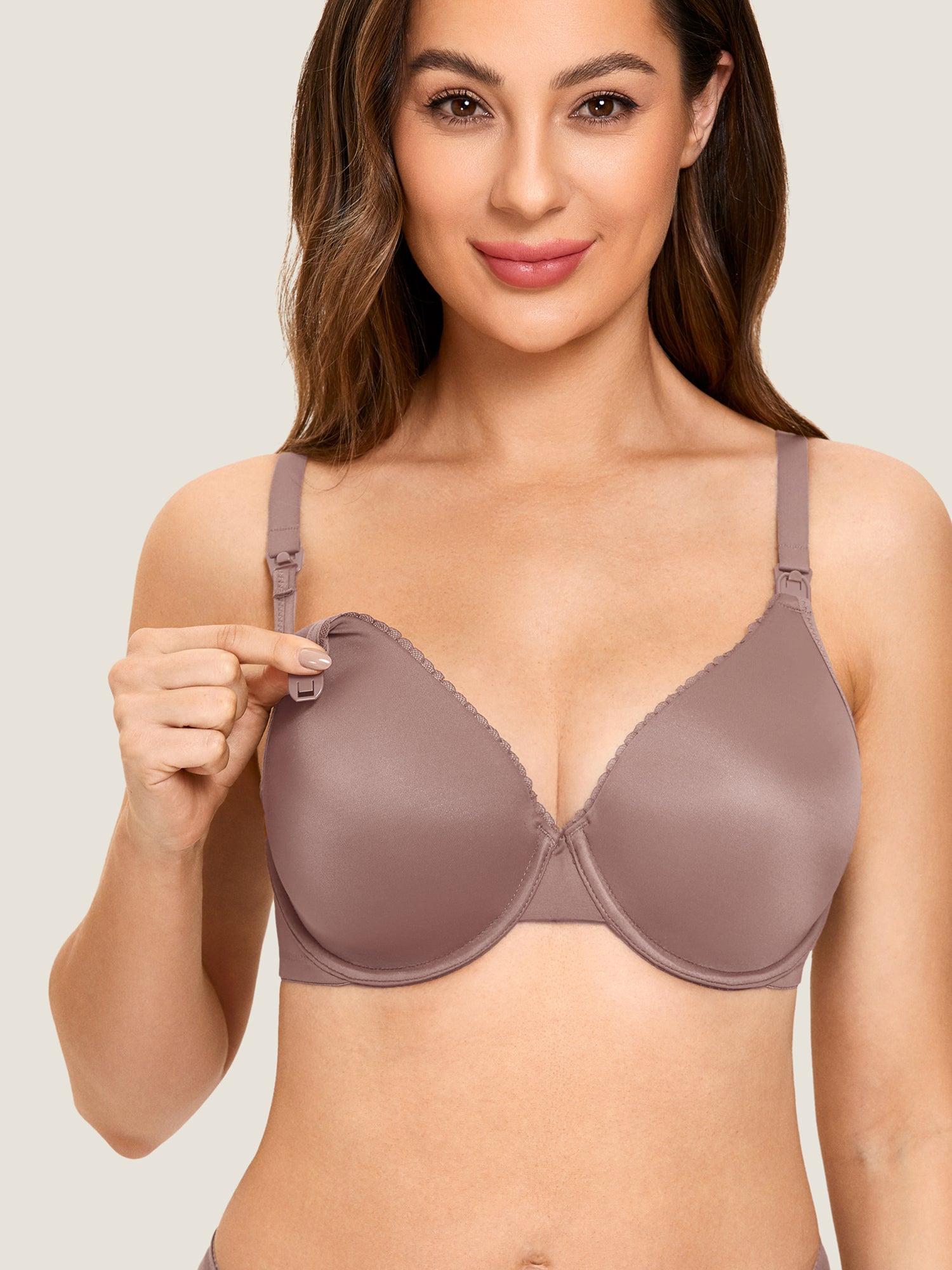 Underwired Support Nursing Bra Mochaccino