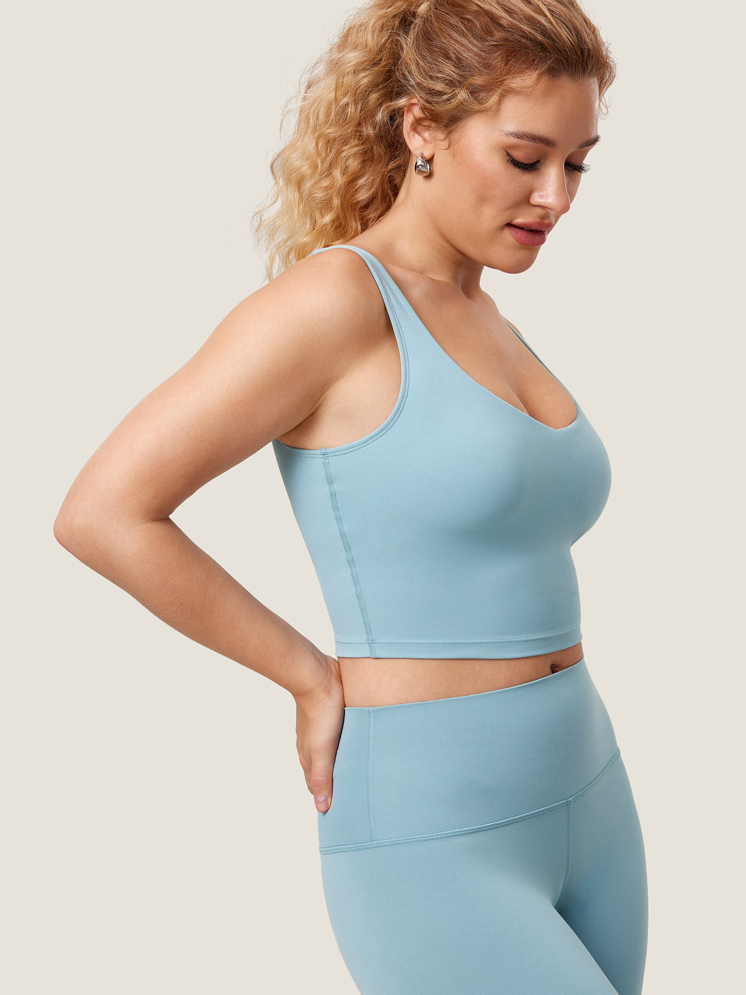 Natrelax™ Nursing Crop Tank Top Pure Blue