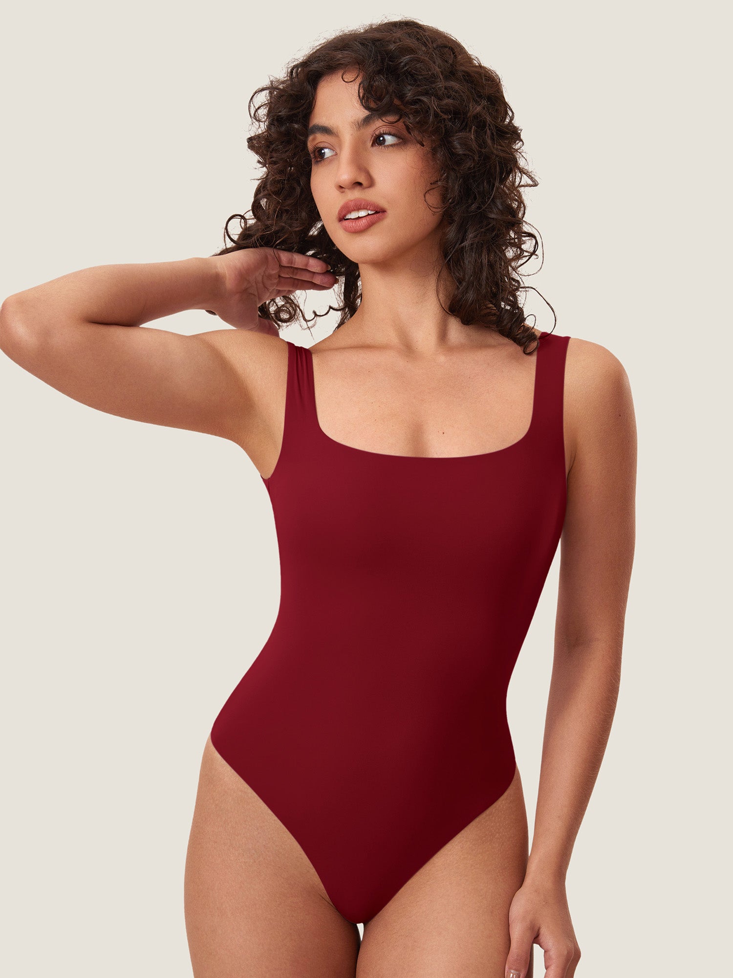 InBarely® Square Neck Sleeveless Bodysuit Andorra