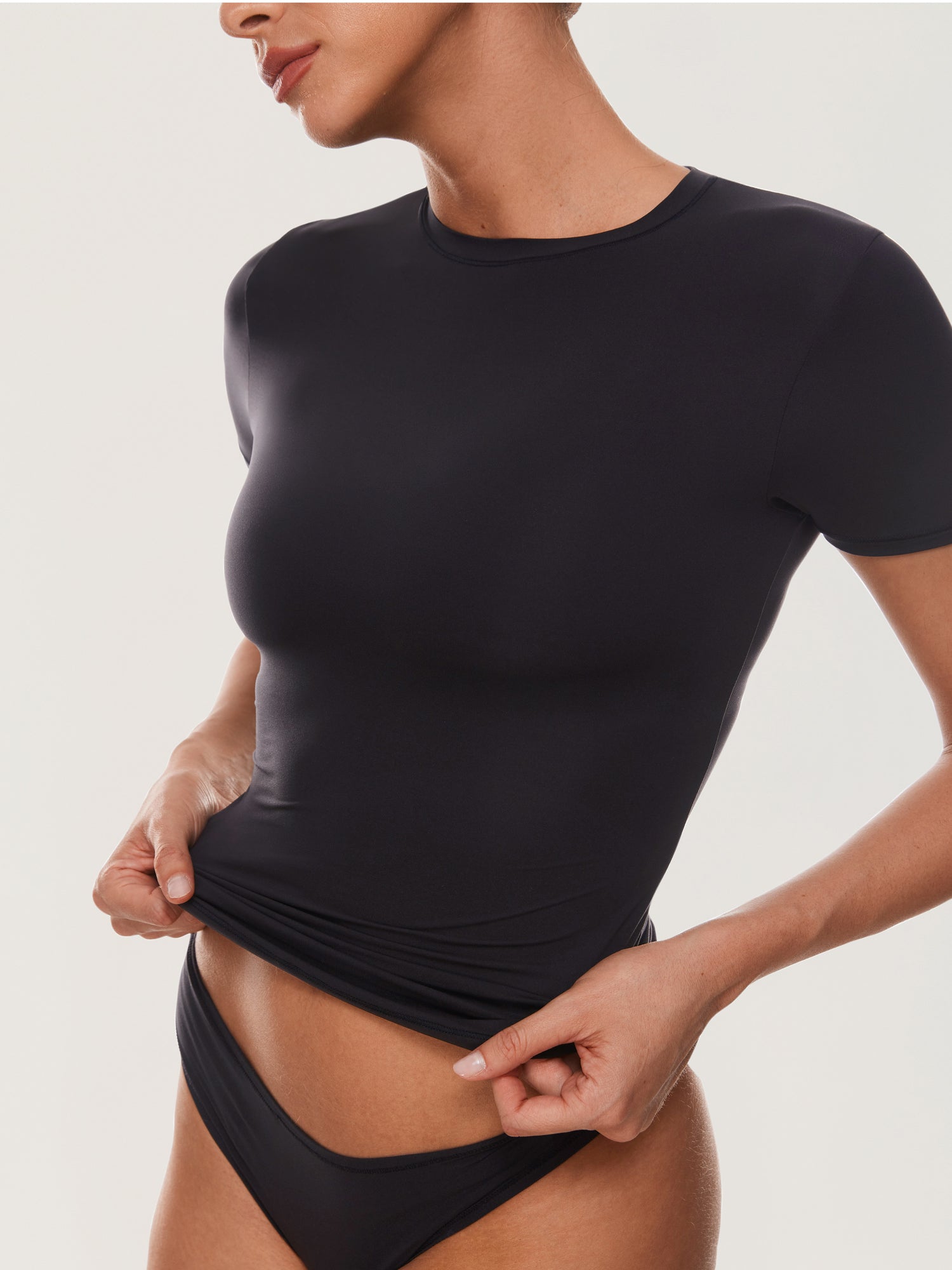 Inbarely® Soft Basic Short Sleeve Tees Black