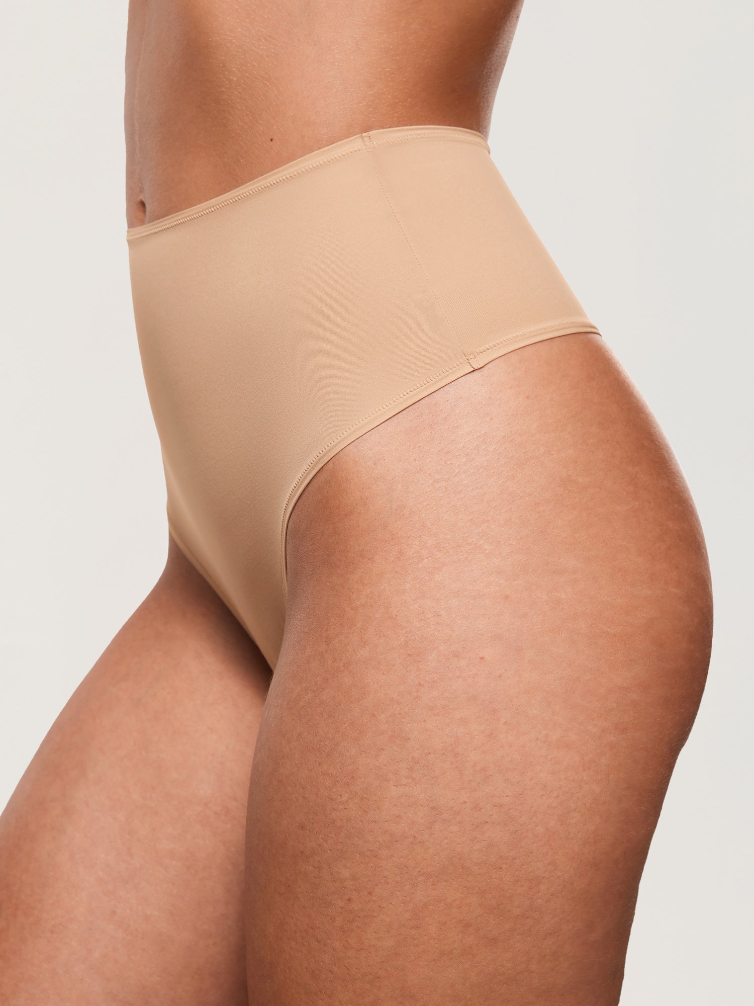 Inbarely® Soft High Rise Thongs 3 Pack Warm Beige (3pack)