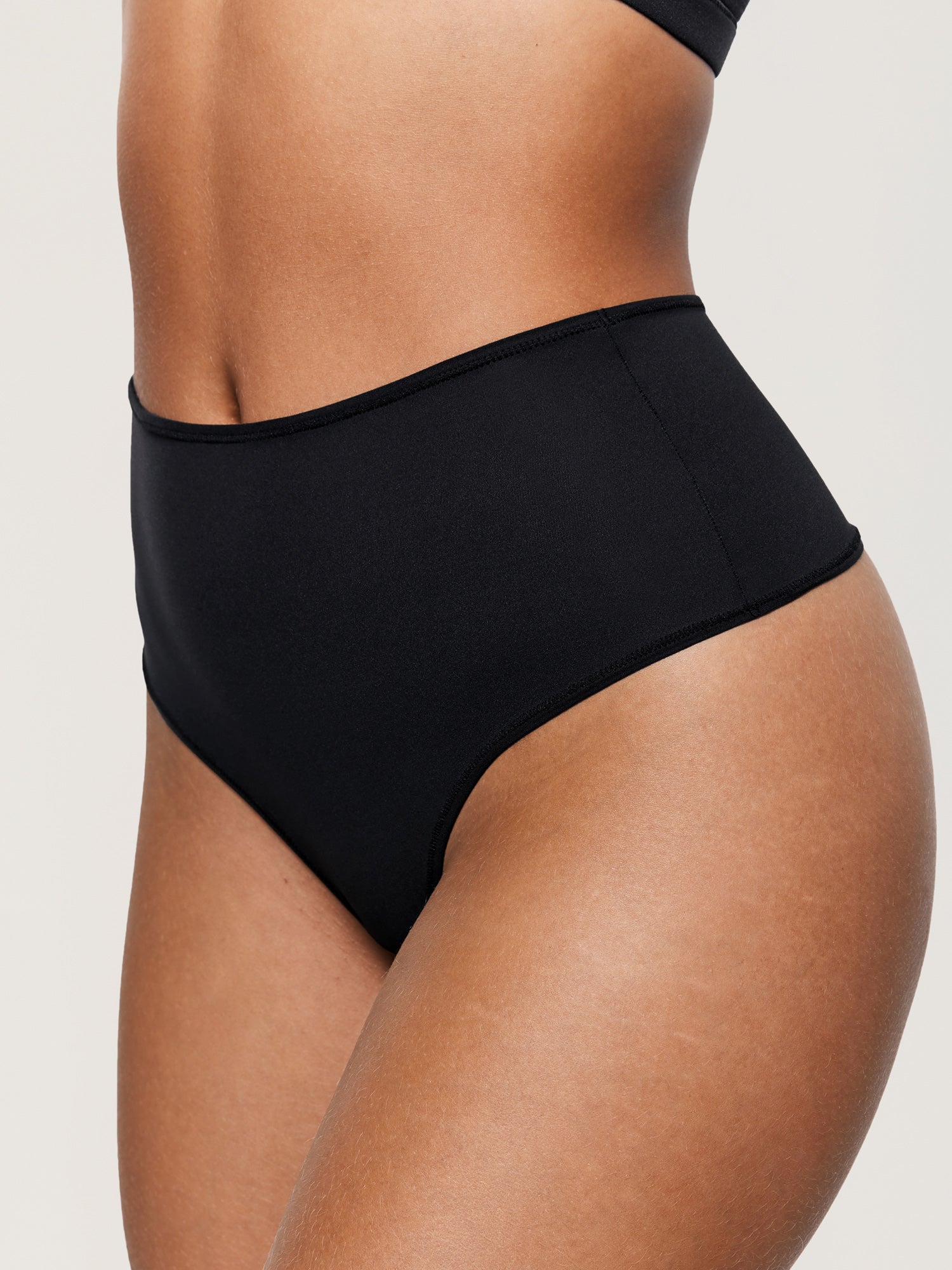 Inbarely® Soft High Rise Thongs 3 Pack Black 3pack