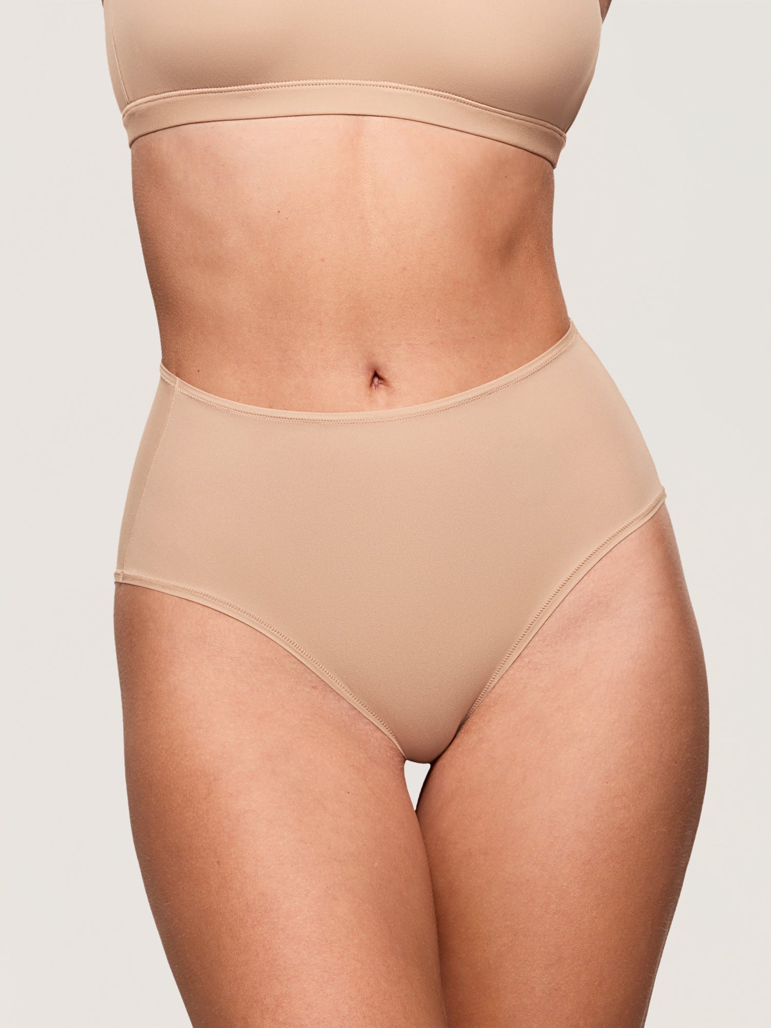 Inbarely® Soft Mid Waist Full Briefs 3 Pack Wheat (3pack)