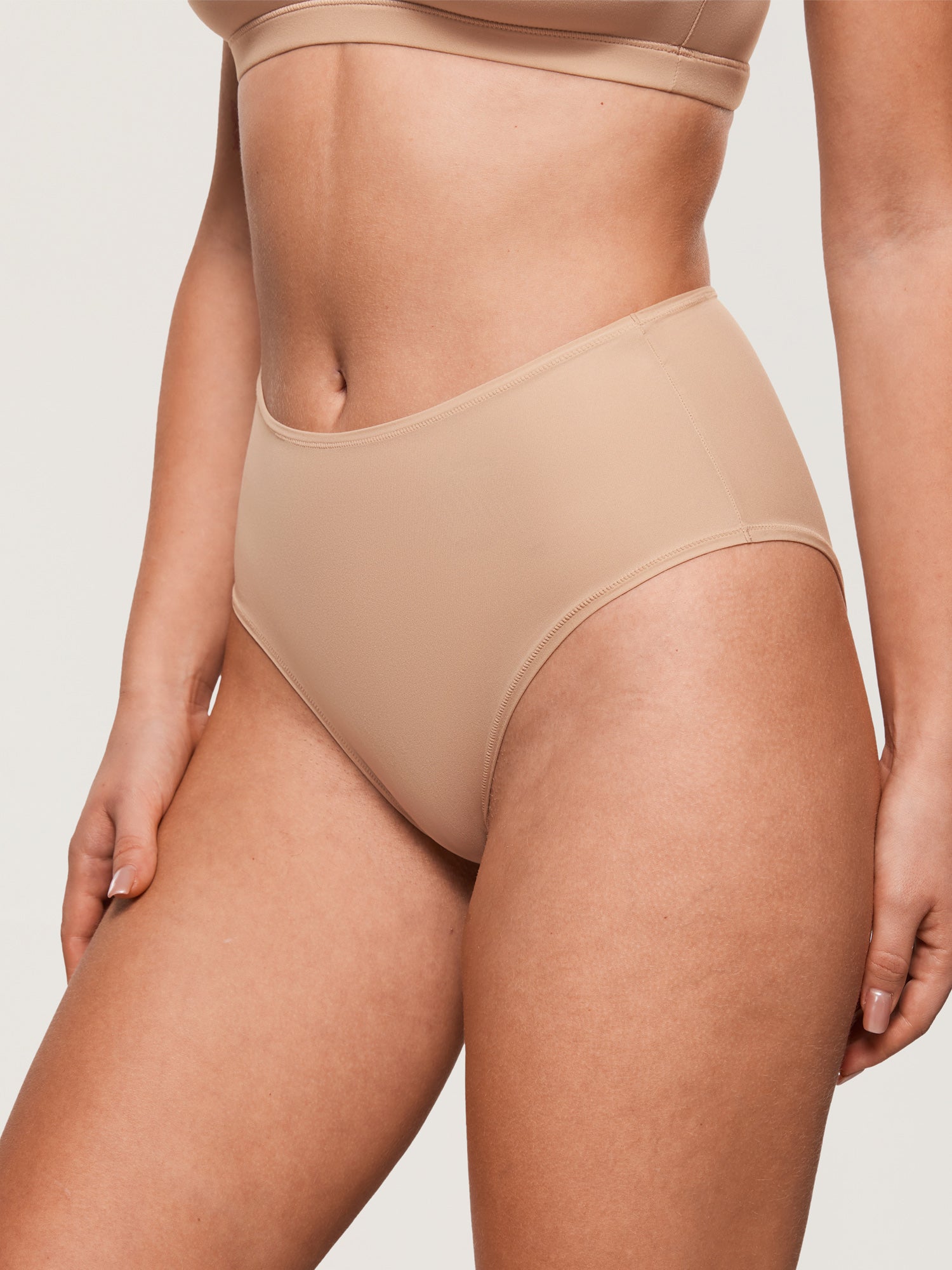 Inbarely® Soft Mid Waist Full Briefs 3 Pack Wheat (3pack)