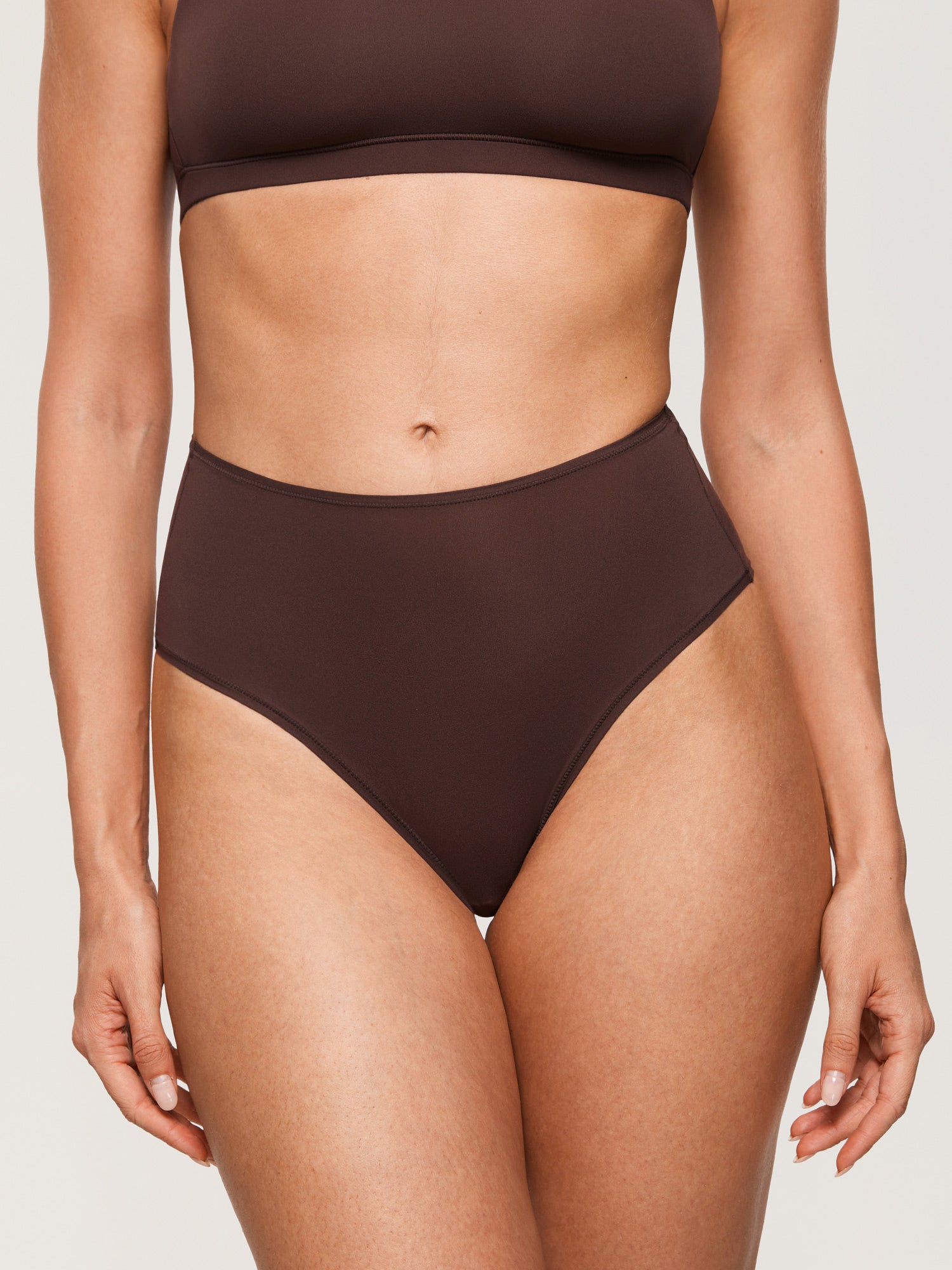 Inbarely® Soft Mid Waist Full Briefs 3 Pack Hazelnut (3pack)