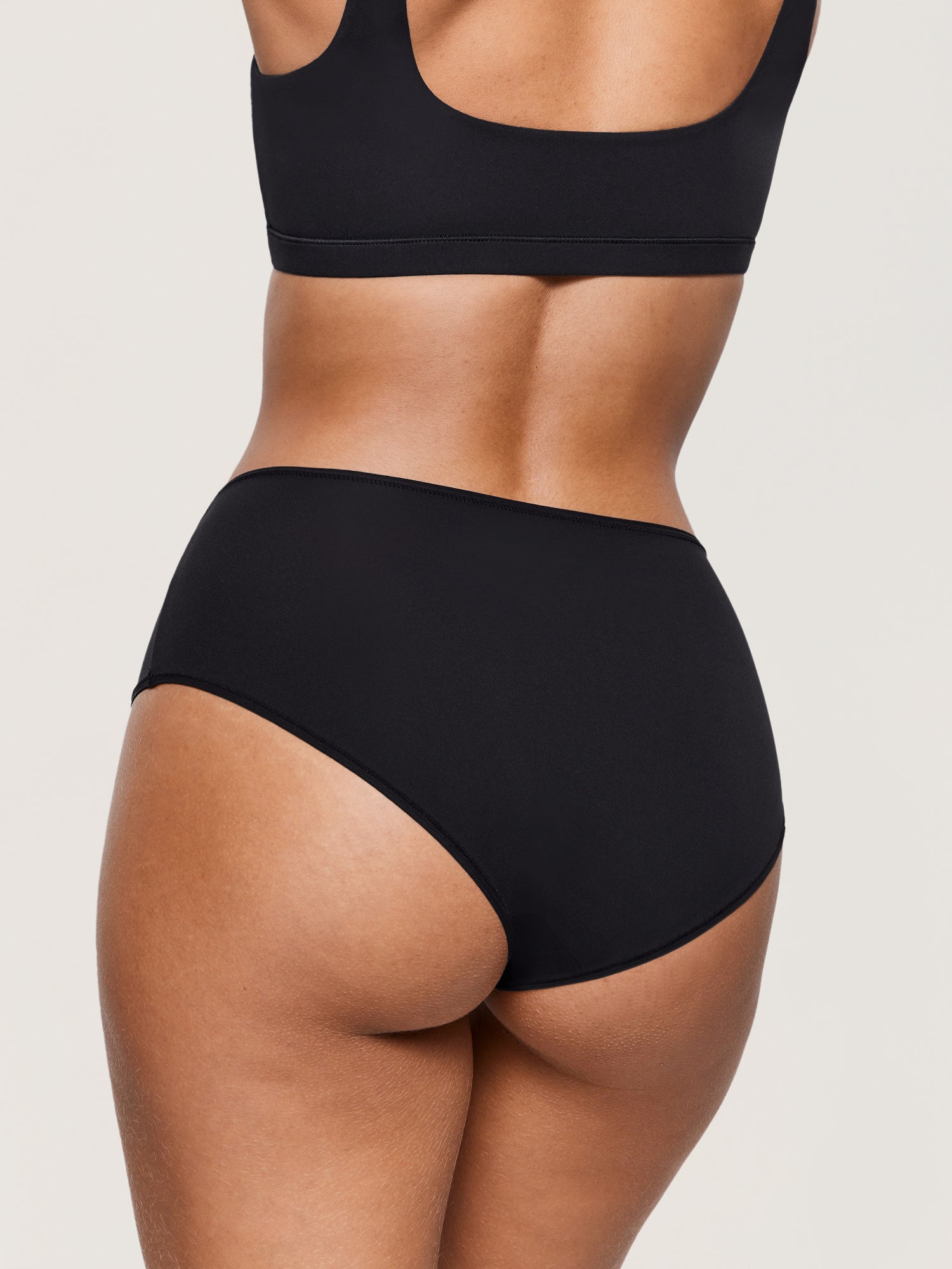 Inbarely® Soft Mid Waist Full Briefs 3 Pack Black 3pack