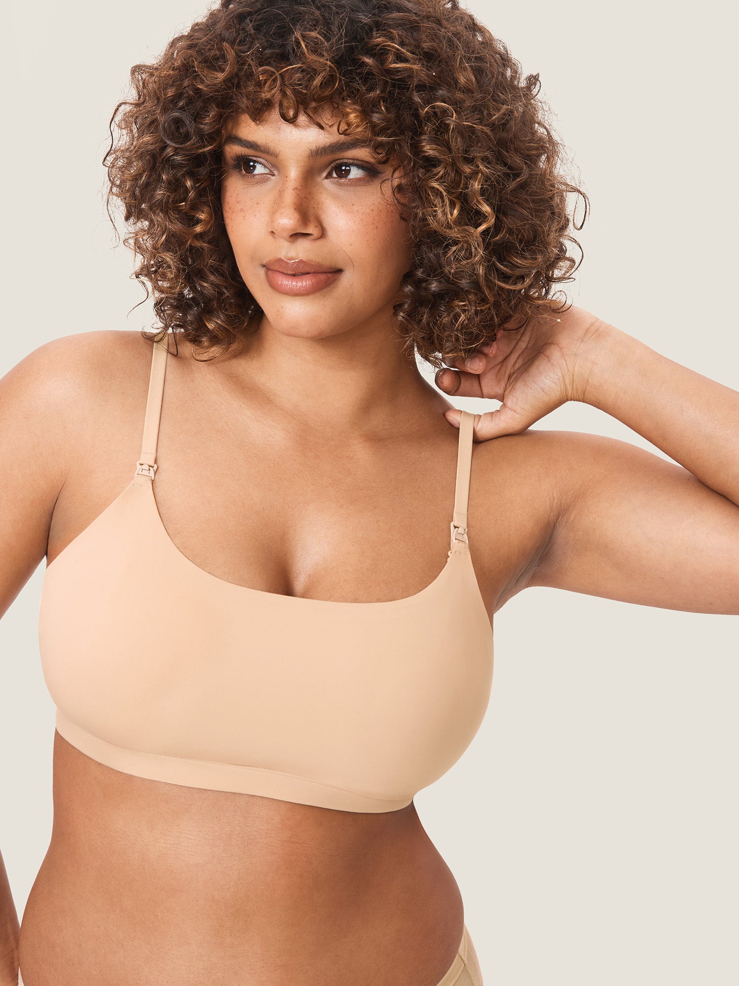 Inbarely® All-In-One Pumping Bra Warm Beige