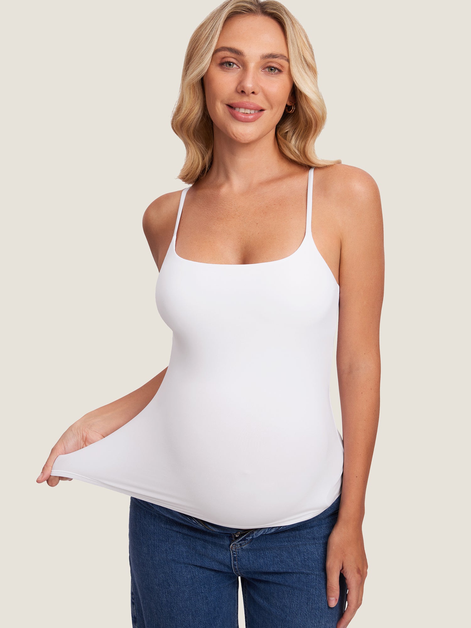 Inbarely® Maternity Camisole Tank Top White