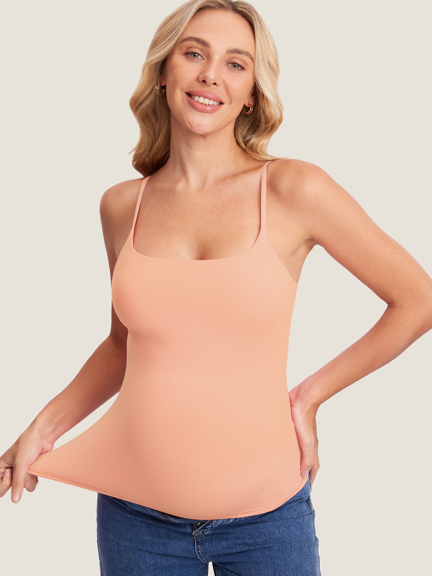 Inbarely® Maternity Camisole Tank Top Grapefruit Orange