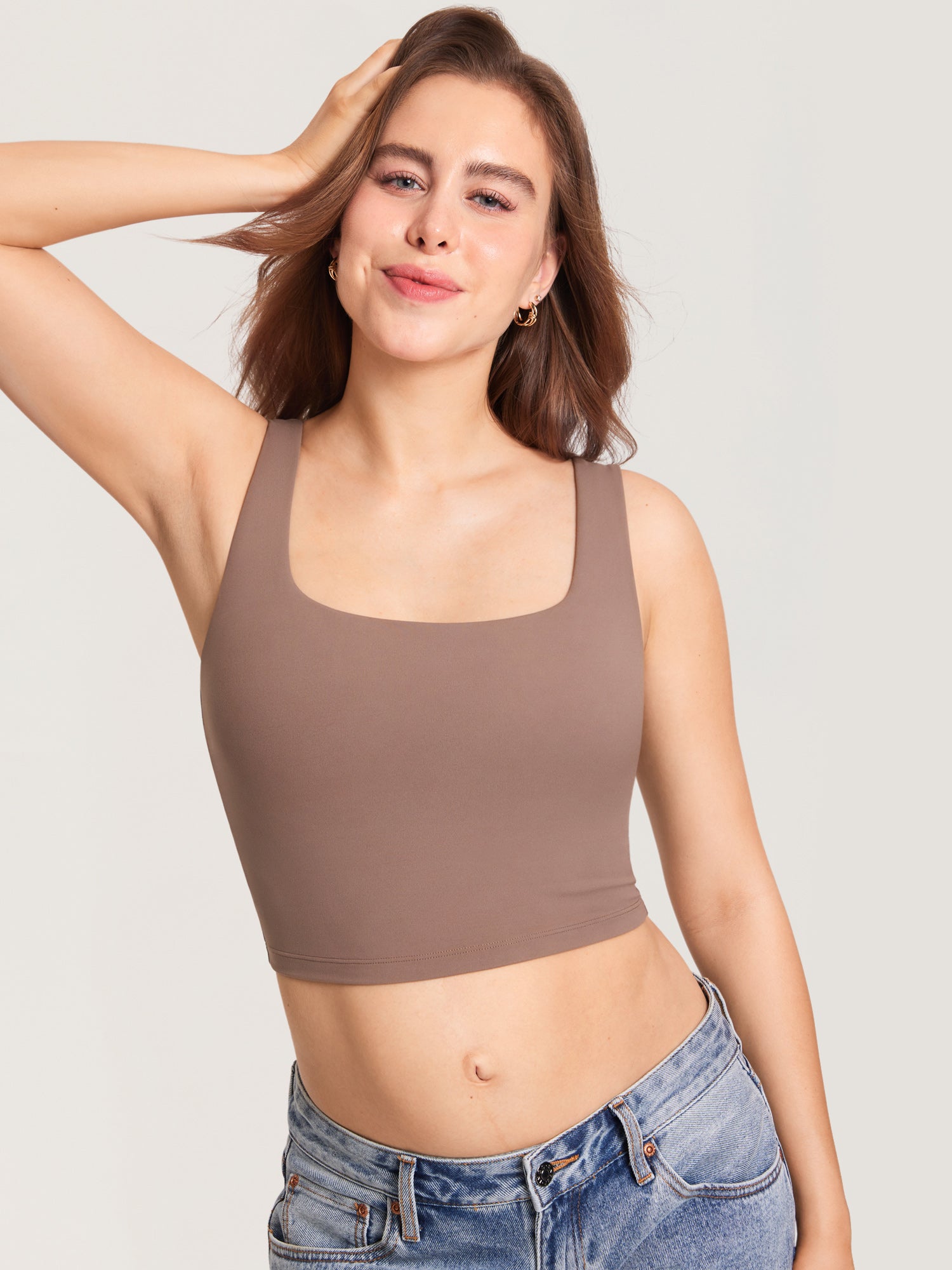 Natrelax® Pumping Crop Tank Top Brown Purple