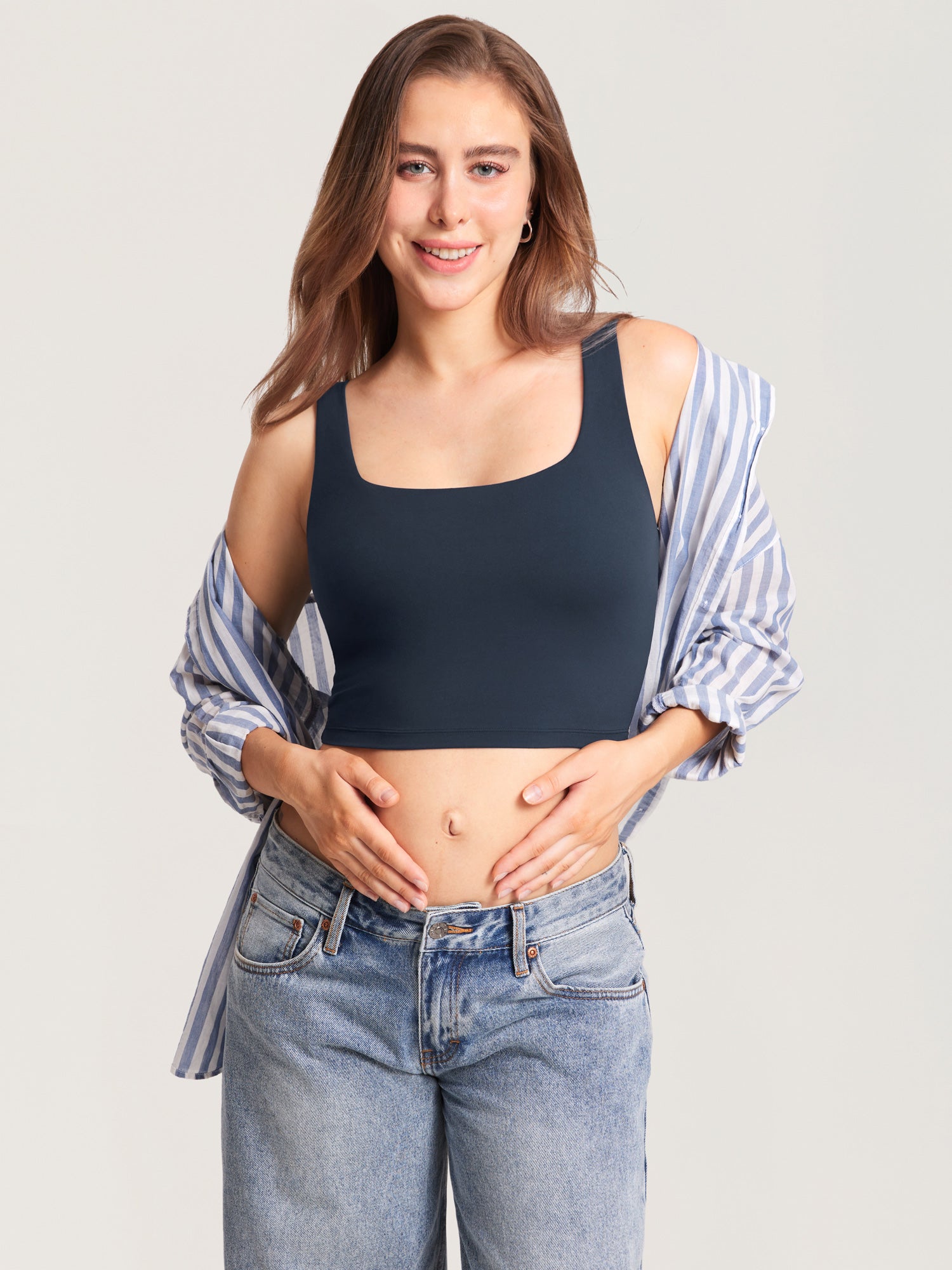 Natrelax® Pumping Crop Tank Top Twilight Blue