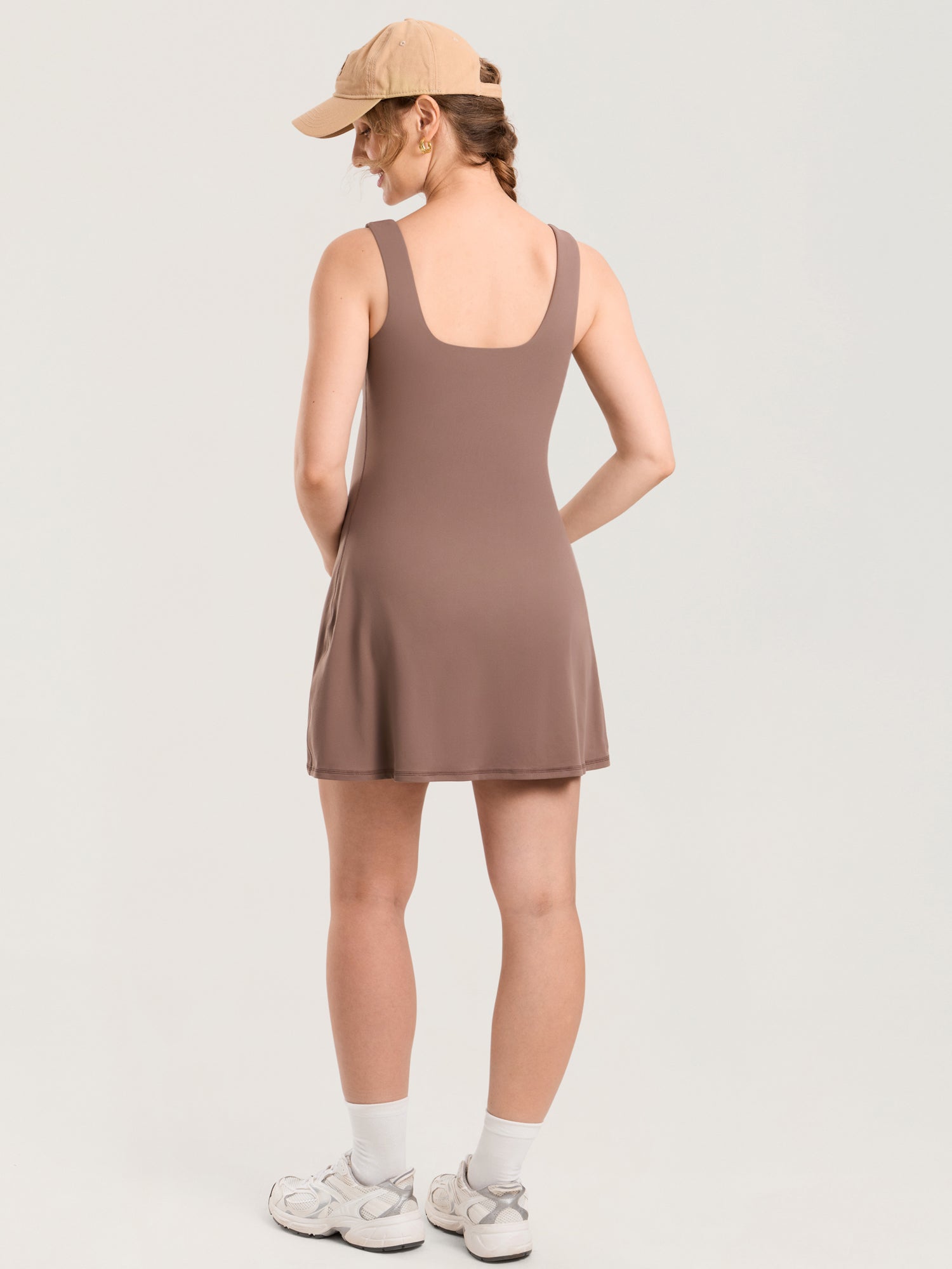 Natrelax® Maternity Mini Dress - Easy Peezy Brown Purple