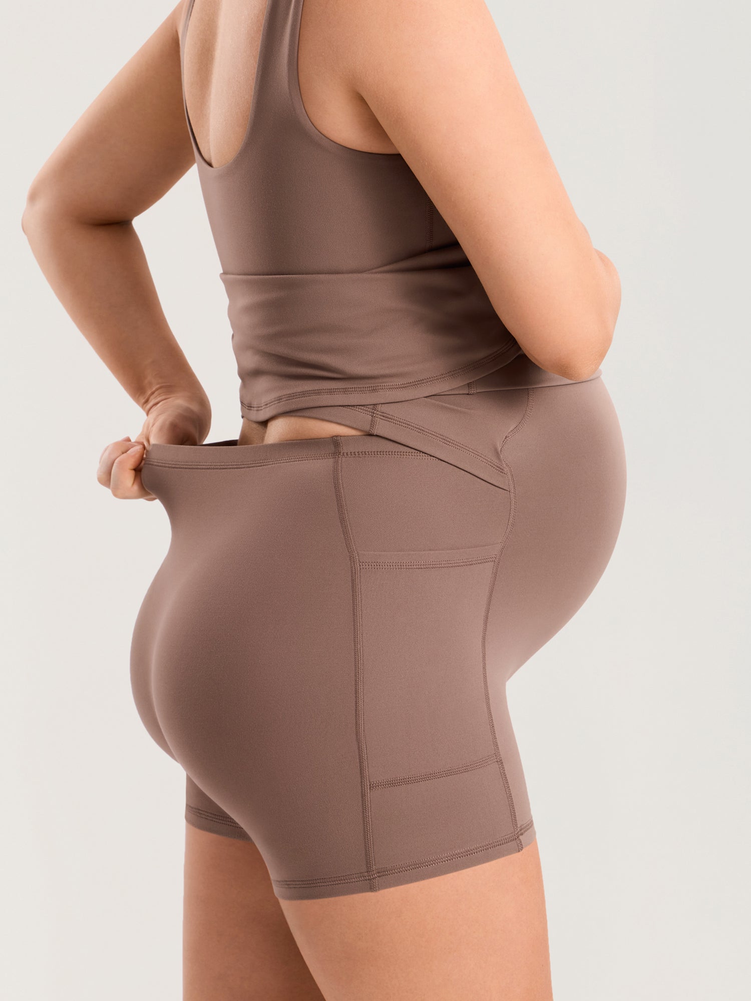 Natrelax® Maternity Mini Dress - Easy Peezy Brown Purple