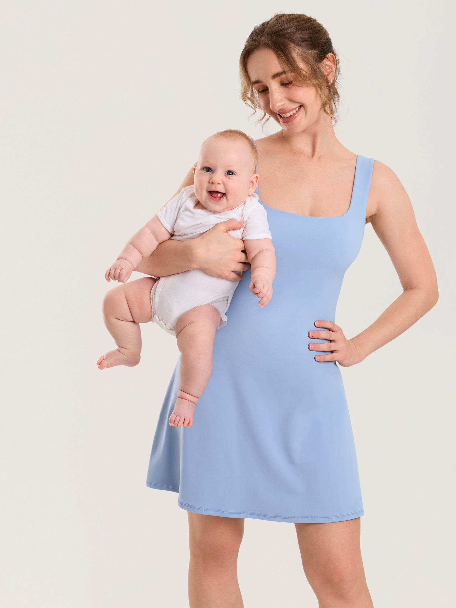 Natrelax® Maternity Mini Dress - Easy Peezy Moonlight Blue
