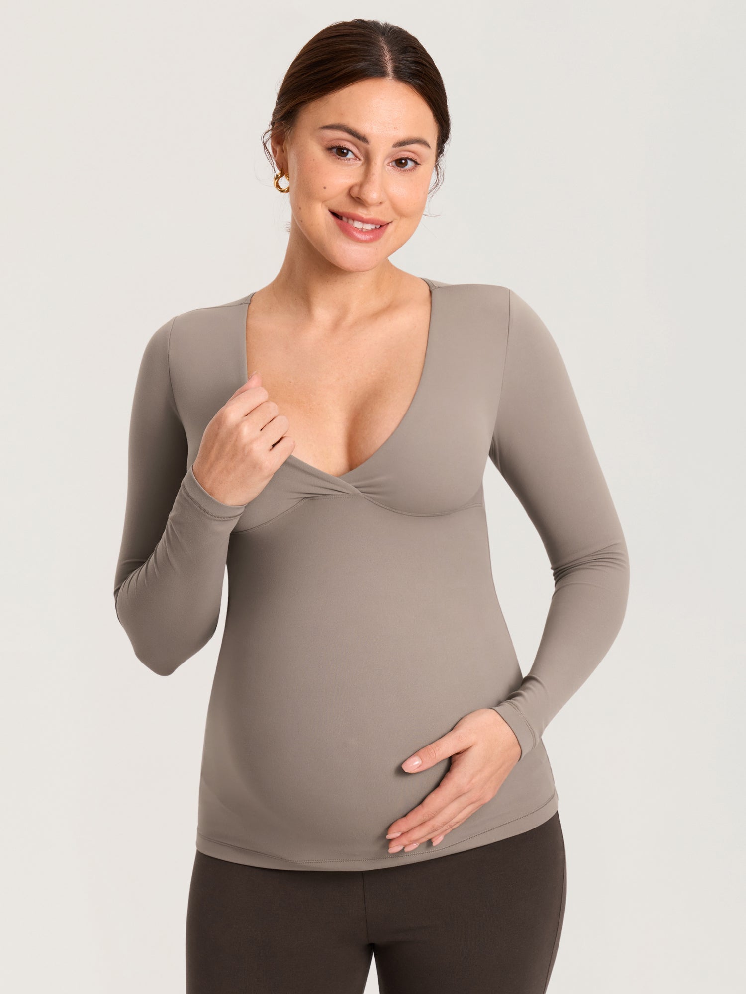 Crossover Maternity Tops & Flare Leggings