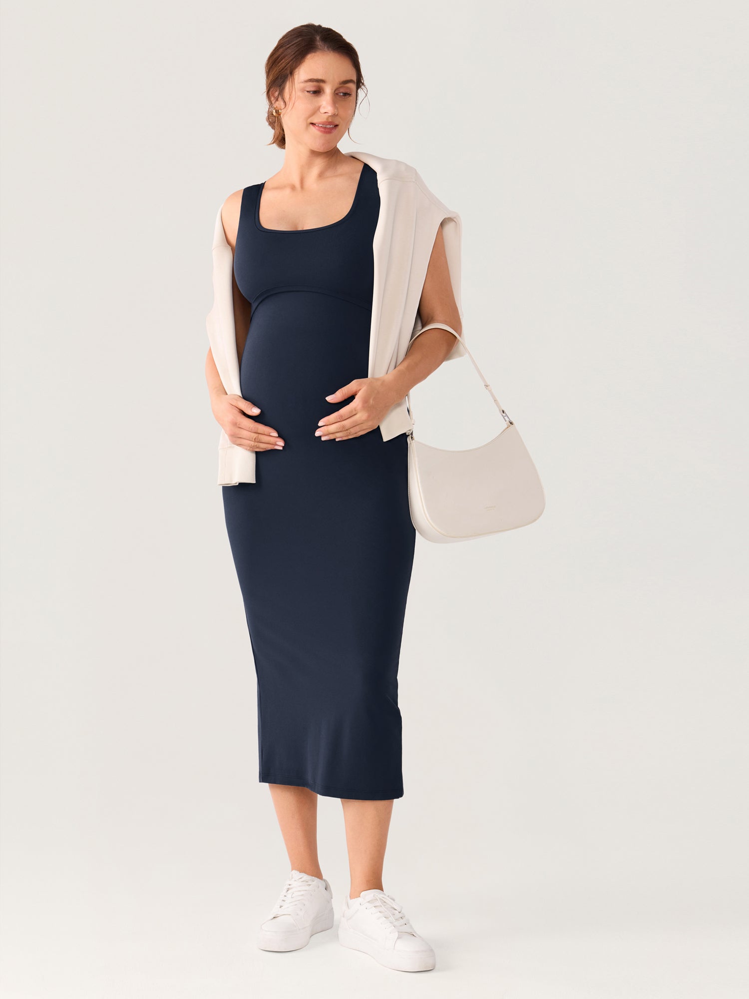 Natrelax® Maternity & Nursing Babycon Maxi Dress Twilight Blue