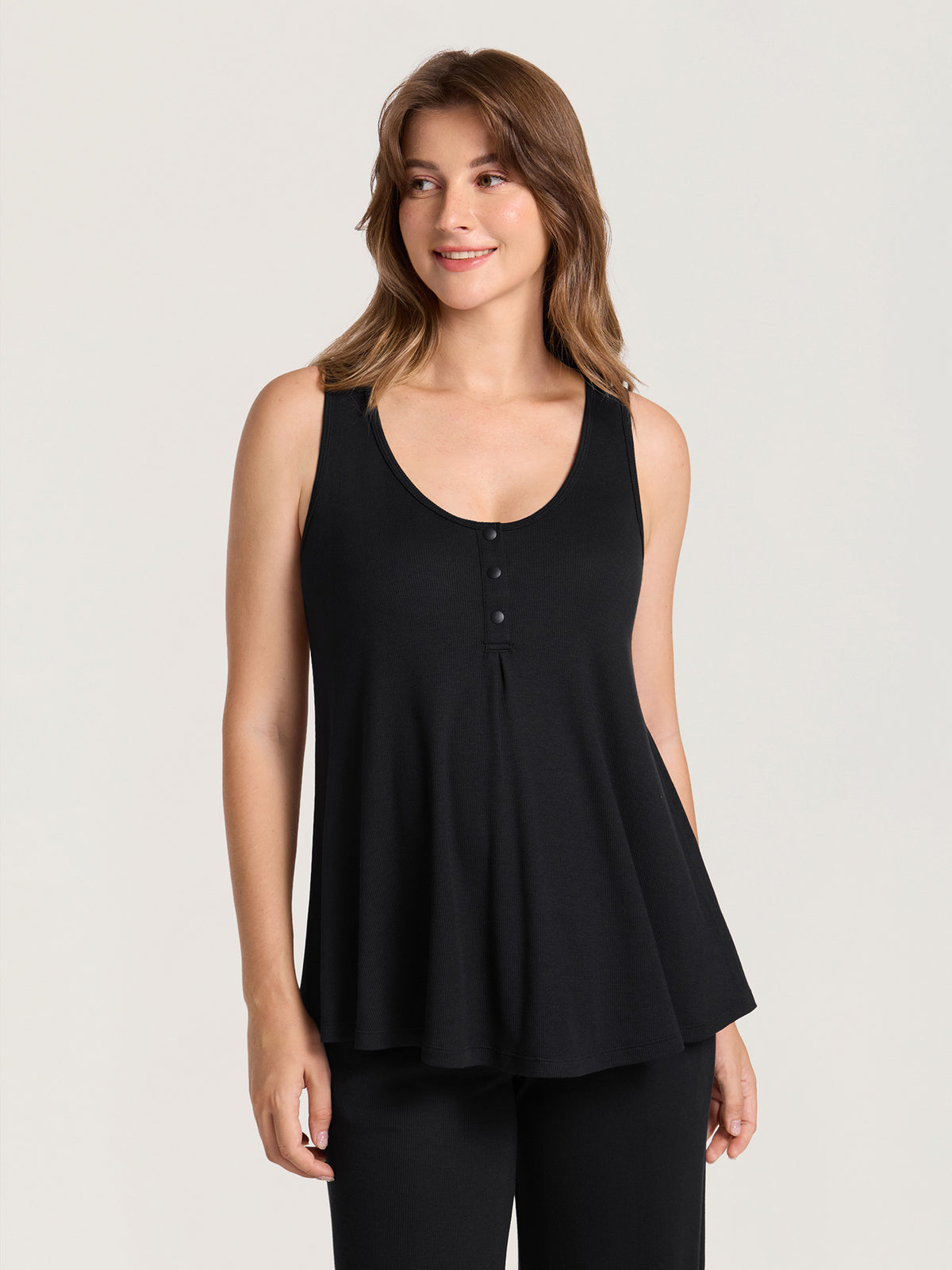 Ribbed Modal Relaxed Maternity Tank Top