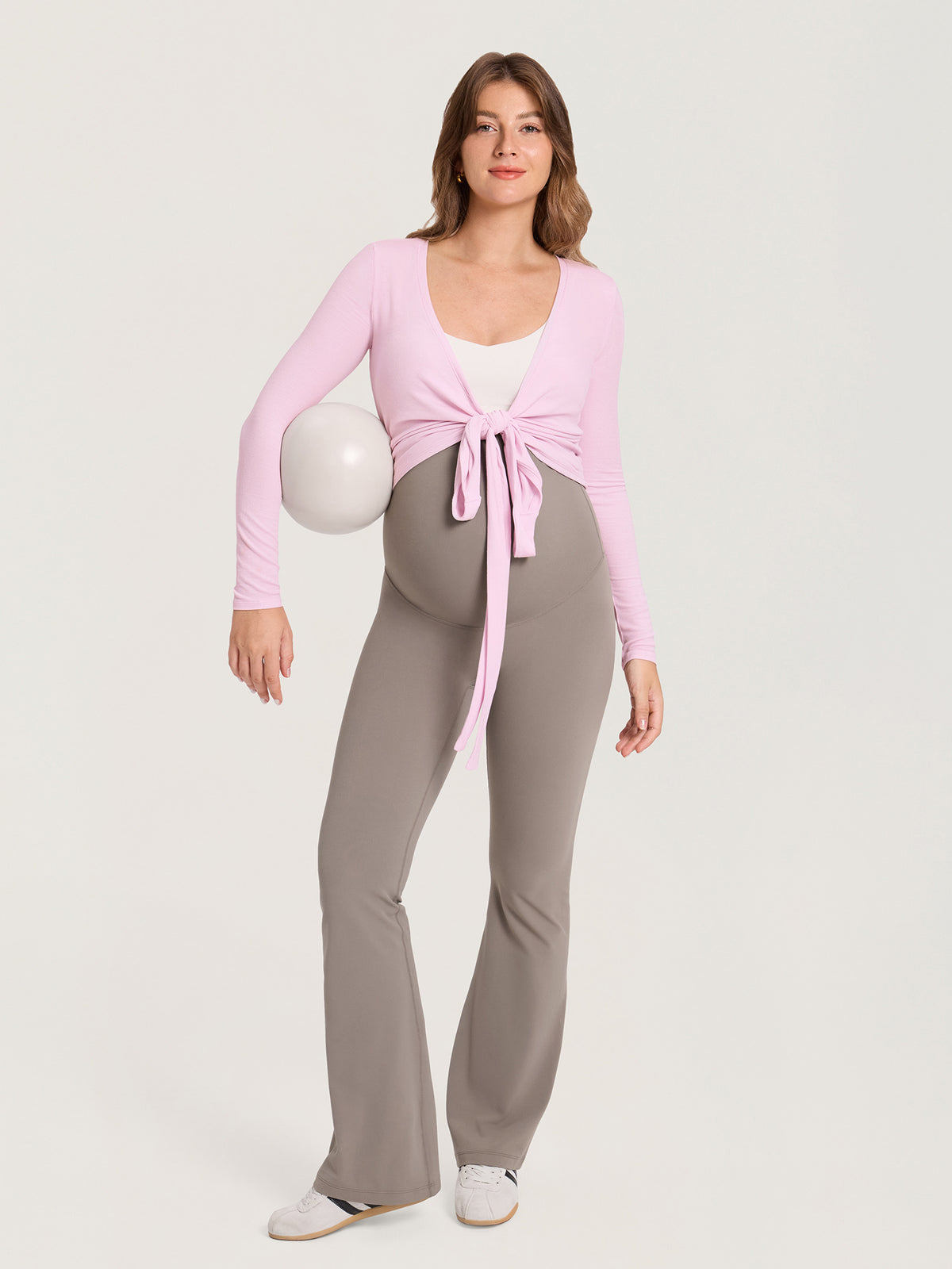 Modal Rib Knit Maternity Ballet Wrap Top