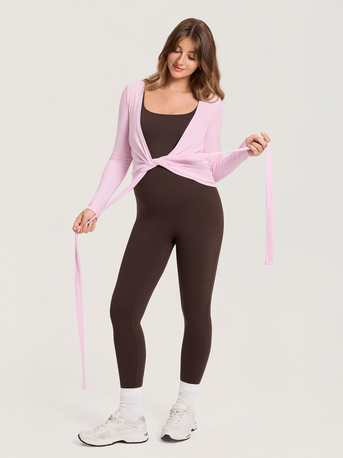 Modal Rib Knit Maternity Ballet Wrap Top