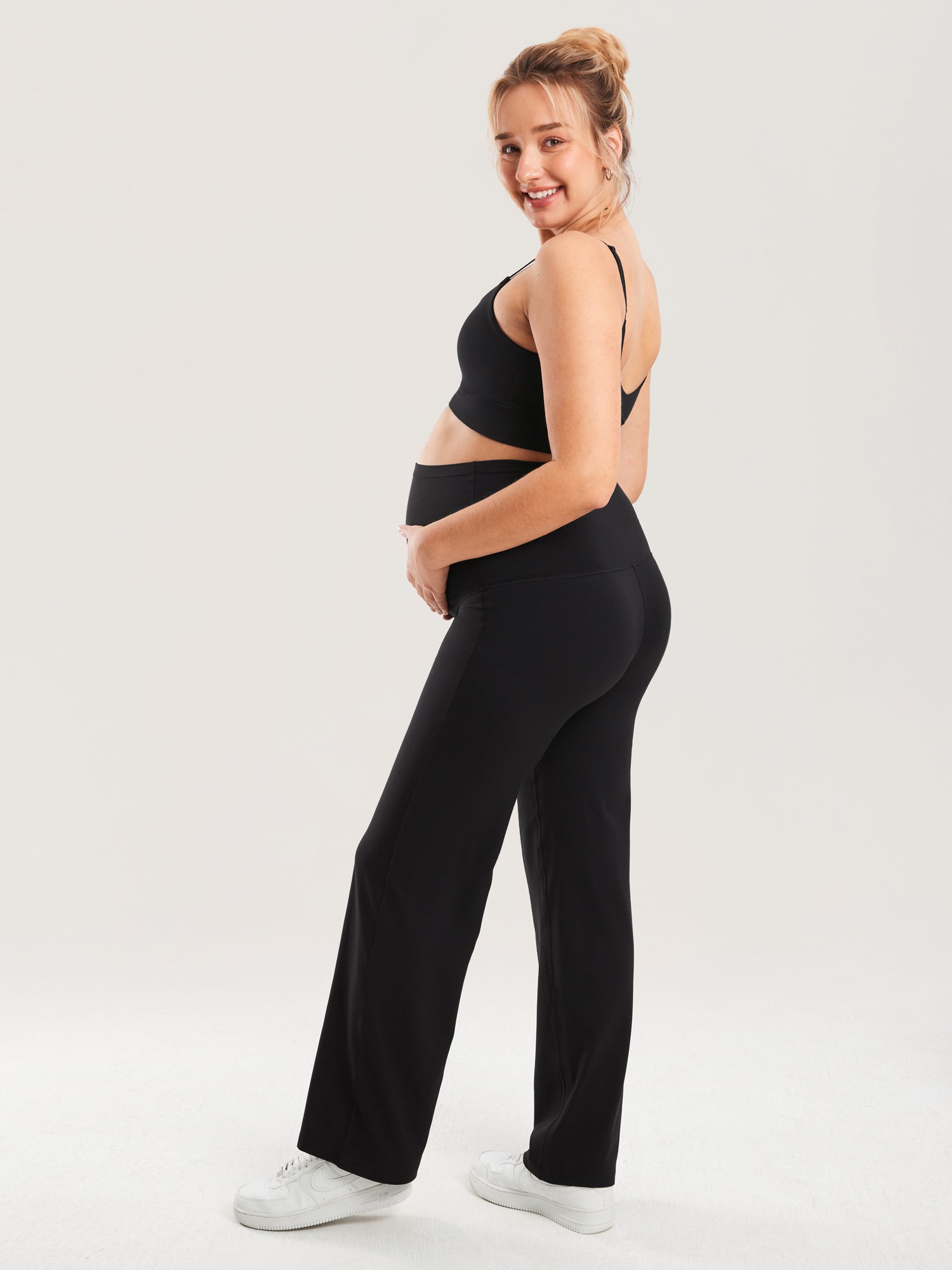 Natrelax® Maternity Wide Leg Pants 31" Black