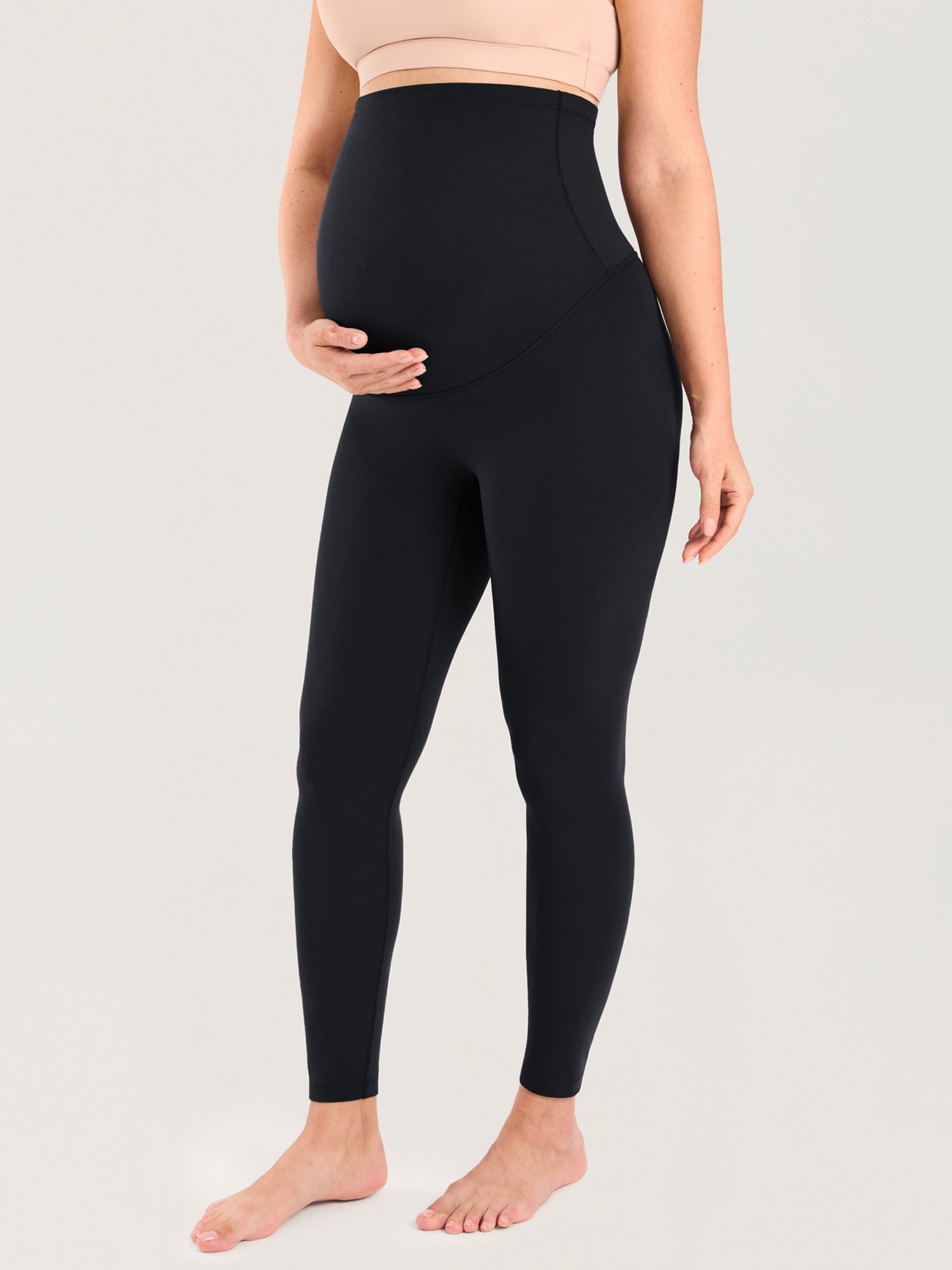 Natrelax® No Front Seam Maternity Leggings 25" Black