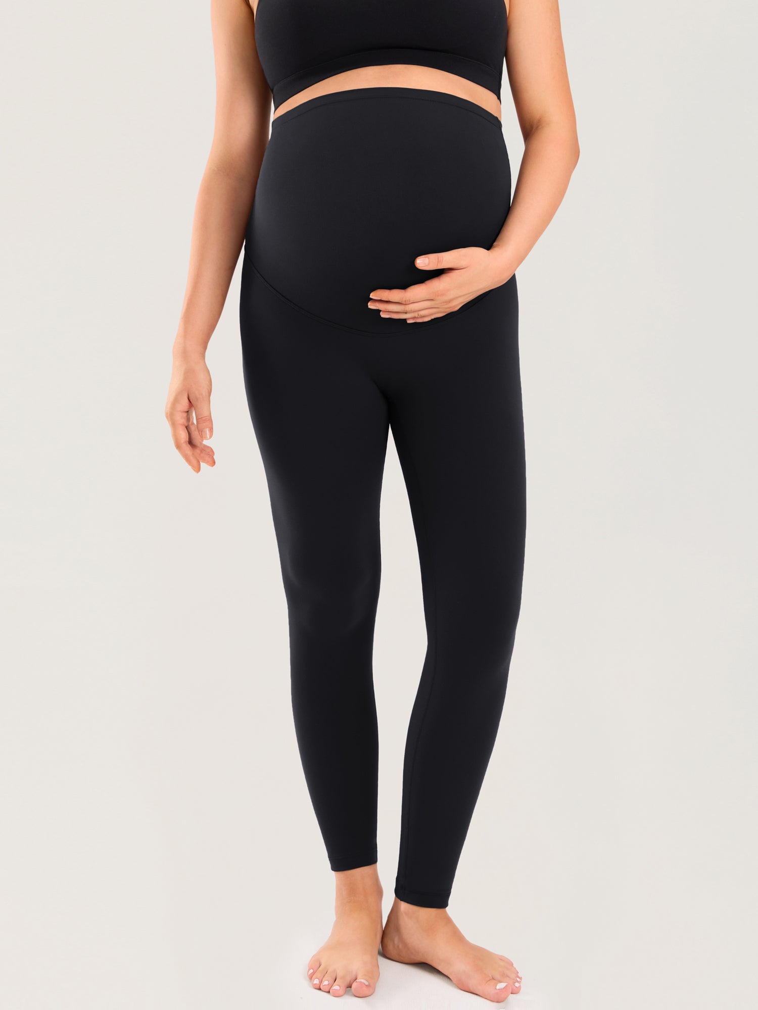 Natrelax® No Front Seam Maternity Leggings 25" Black