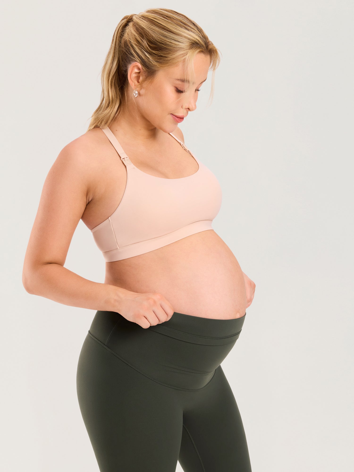 Natrelax® No Front Seam Maternity Leggings 25" Aspen Olive