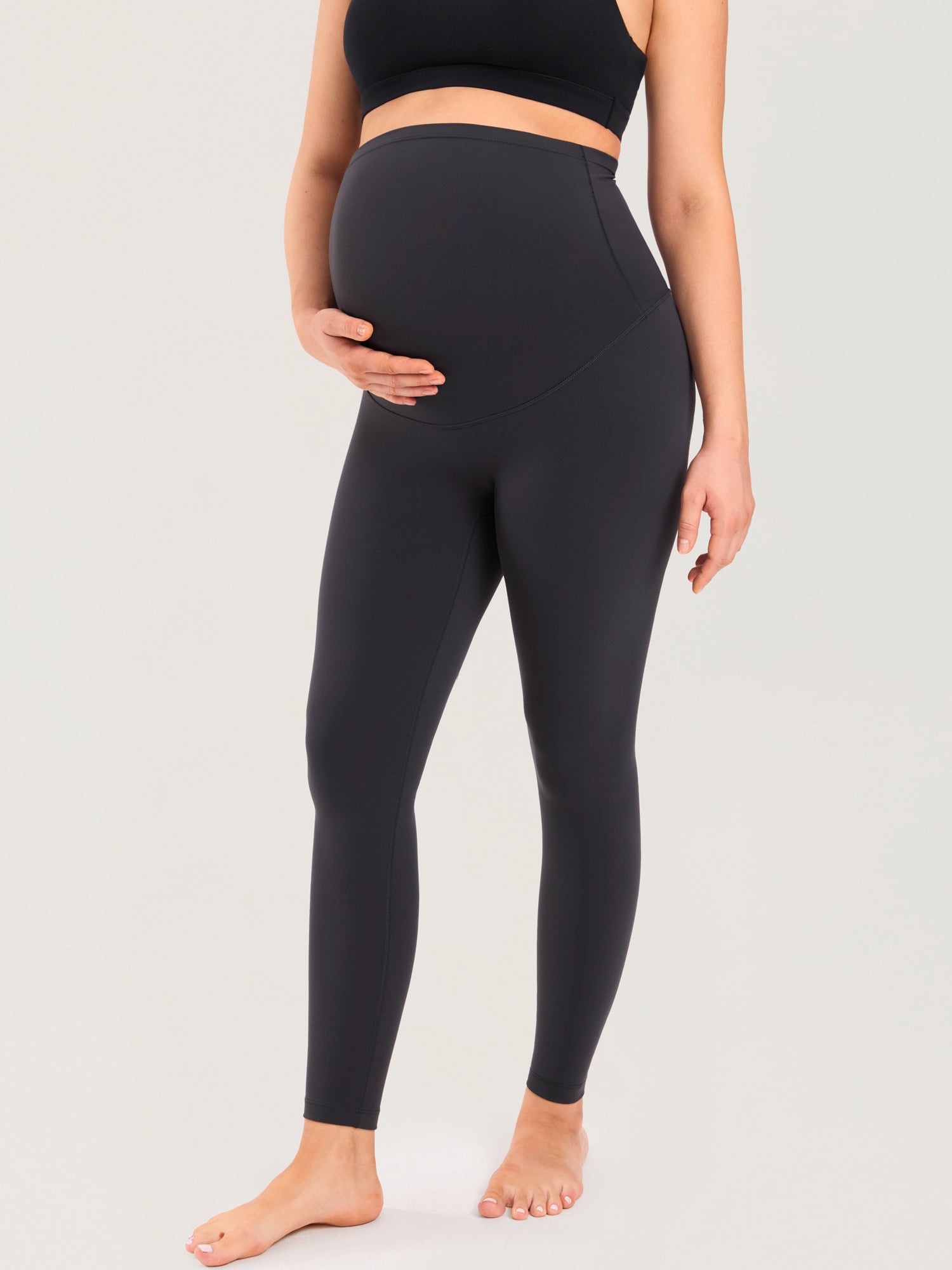 Natrelax® No Front Seam Maternity Leggings 25" Graphite Grey