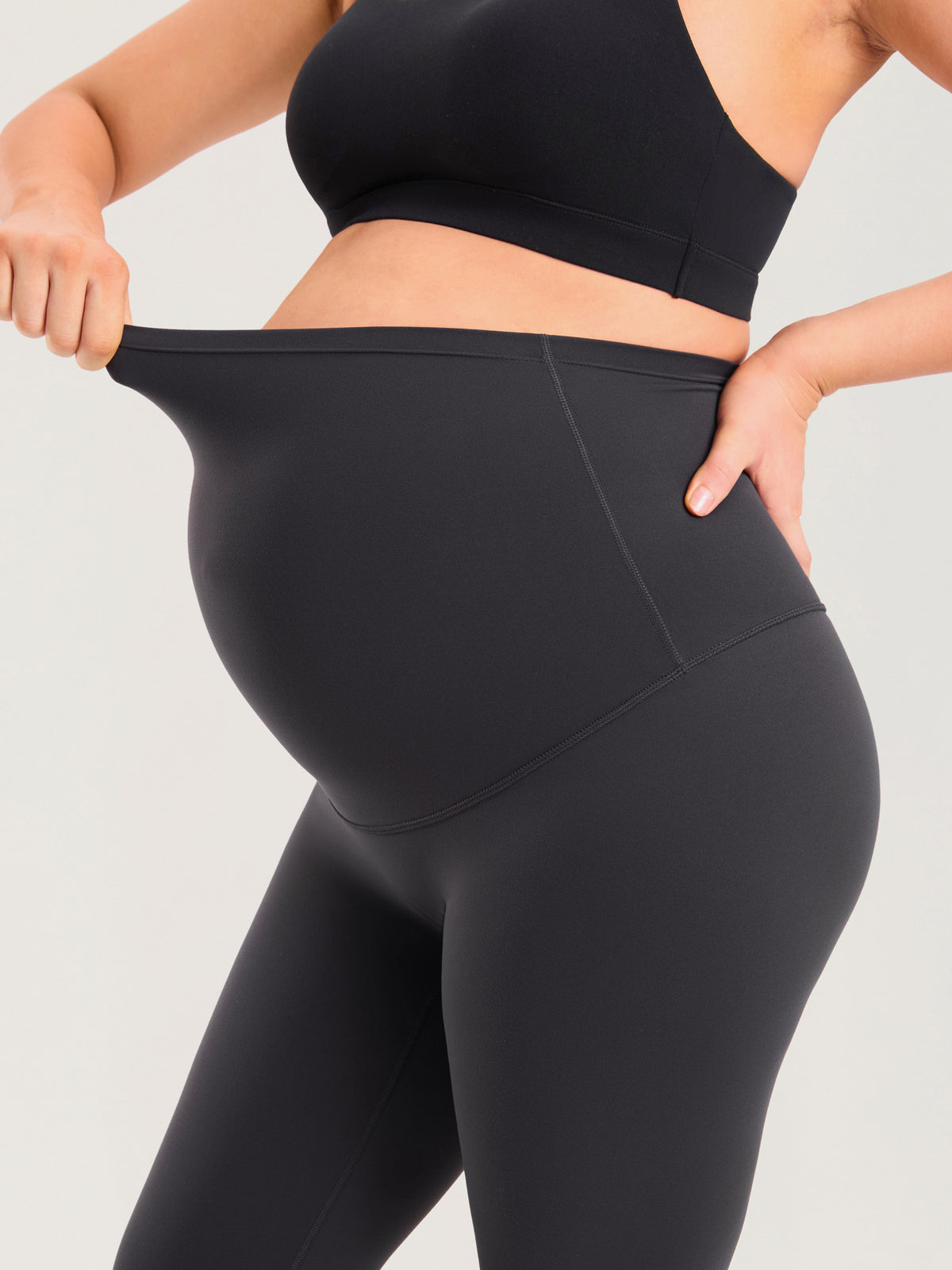 Natrelax® No Front Seam Maternity Leggings 25" Graphite Grey